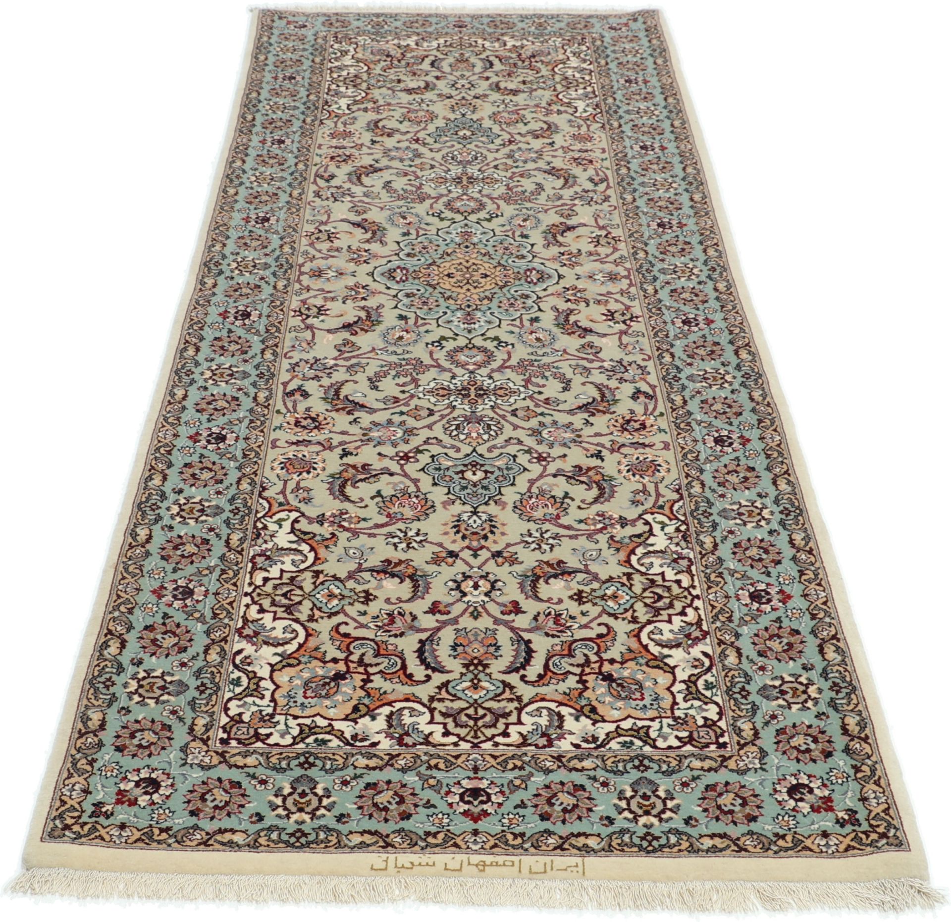Isfahan Perserteppich aus Iran, 76 × 224 cm
