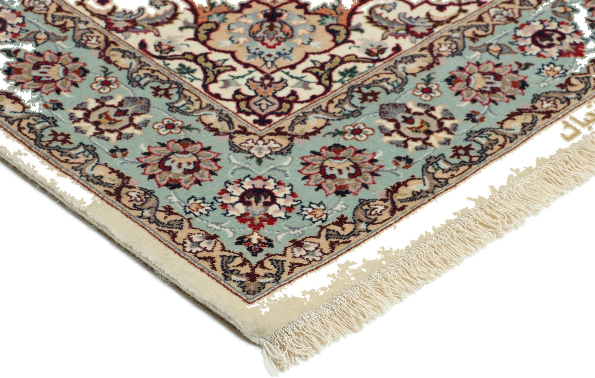 Isfahan Perserteppich aus Iran, 76 × 224 cm