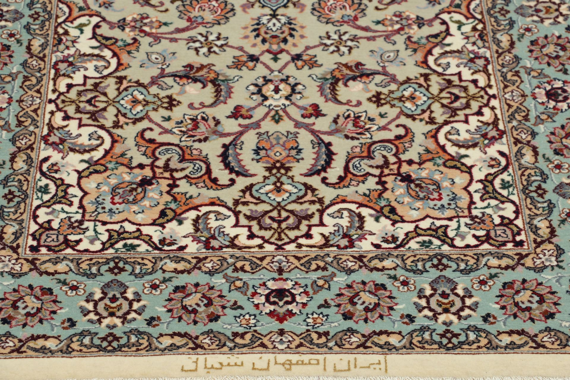 Isfahan Perserteppich aus Iran, 76 × 224 cm
