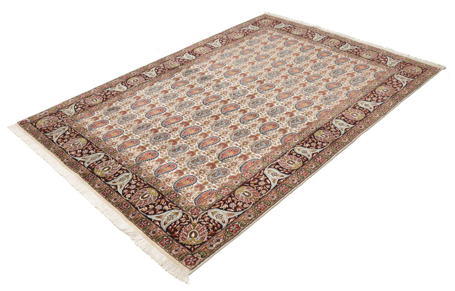 Isfahan Perserteppich 151 × 217 cm aus Wolle & Seide, handgeknüpft