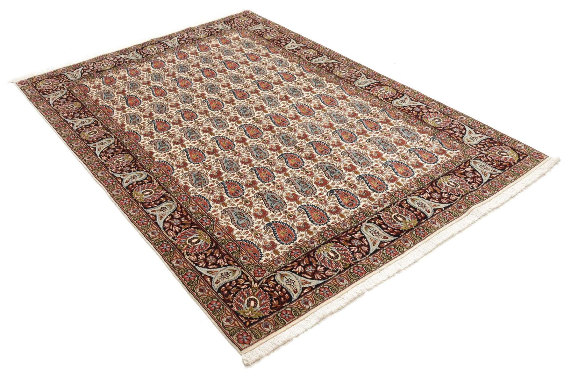 Isfahan Perserteppich 151 × 217 cm aus Wolle & Seide, handgeknüpft