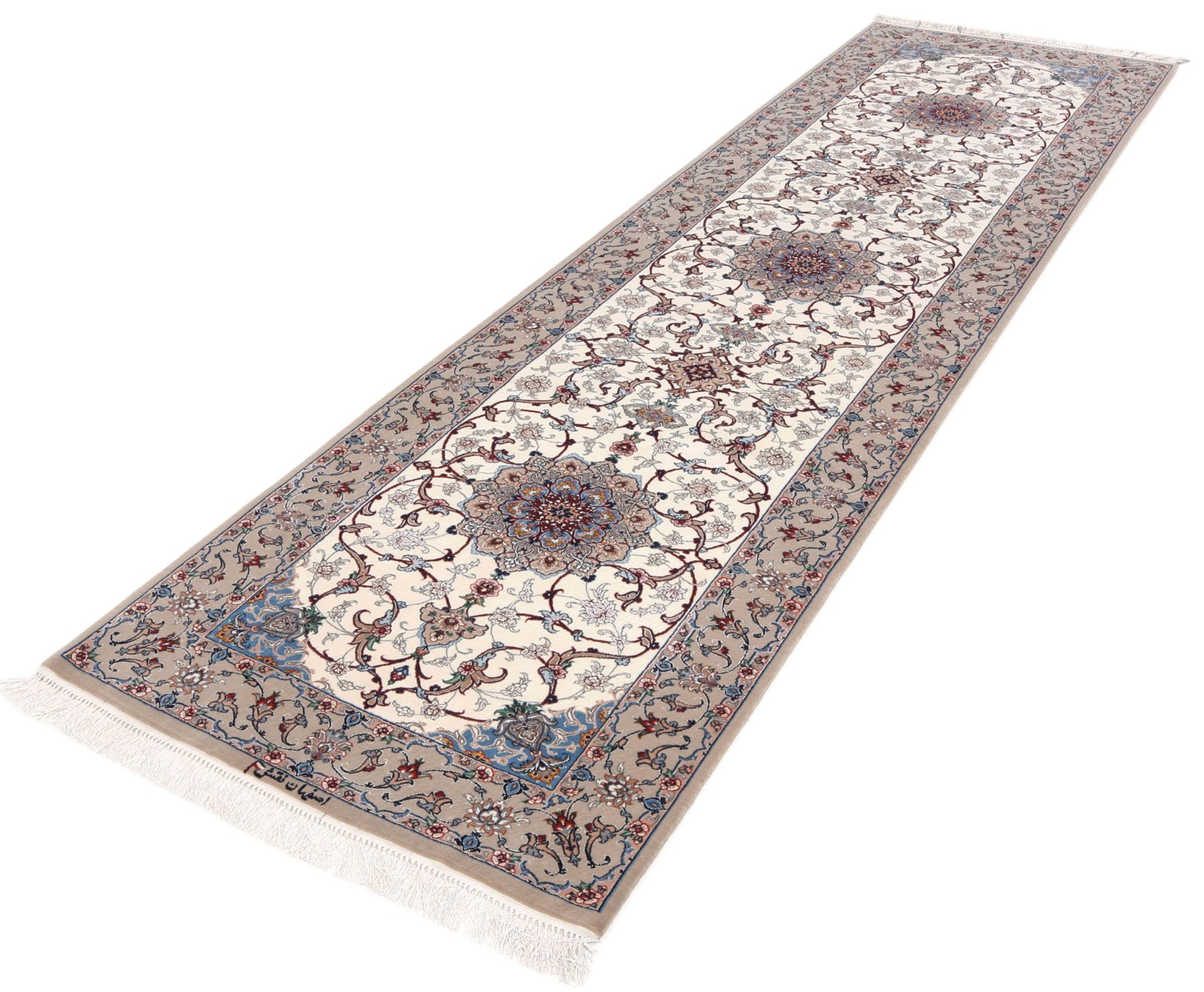 Handgeknüpfter Isfahan Perserteppich 83 × 303 cm