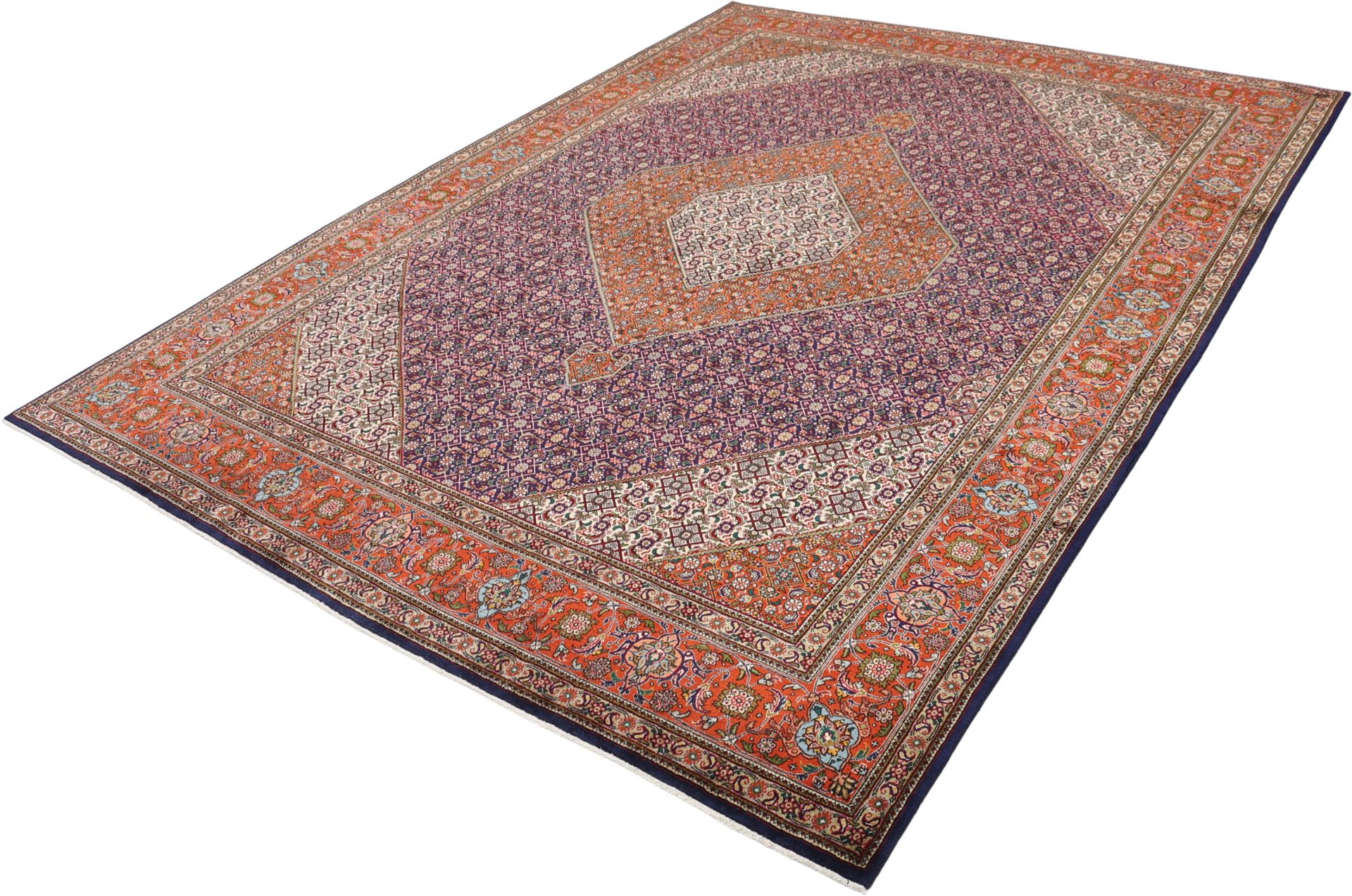 Handgeknüpfter Täbriz Perserteppich, 252 × 340 cm, Wolle & Seide