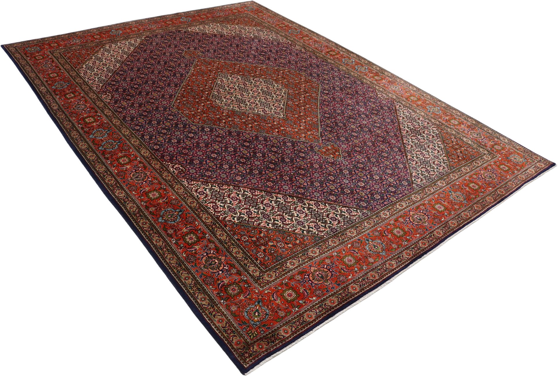 Handgeknüpfter Täbriz Perserteppich, 252 × 340 cm, Wolle & Seide