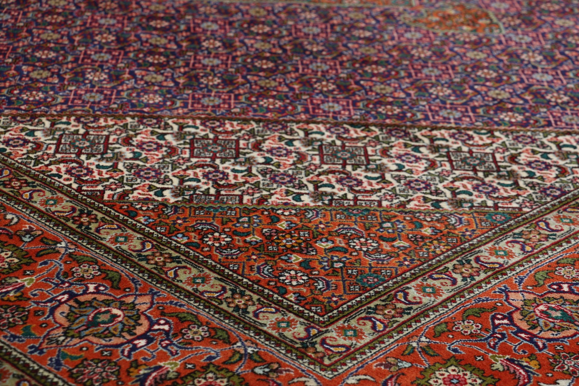 Handgeknüpfter Täbriz Perserteppich, 252 × 340 cm, Wolle & Seide