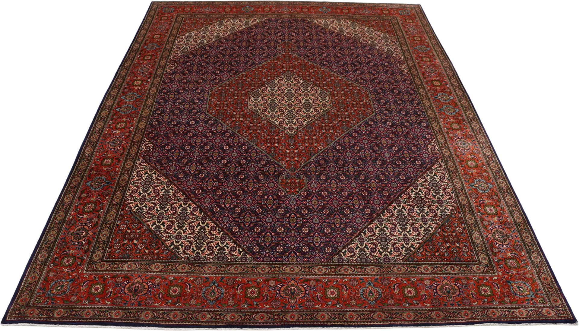Handgeknüpfter Täbriz Perserteppich, 252 × 340 cm, Wolle & Seide
