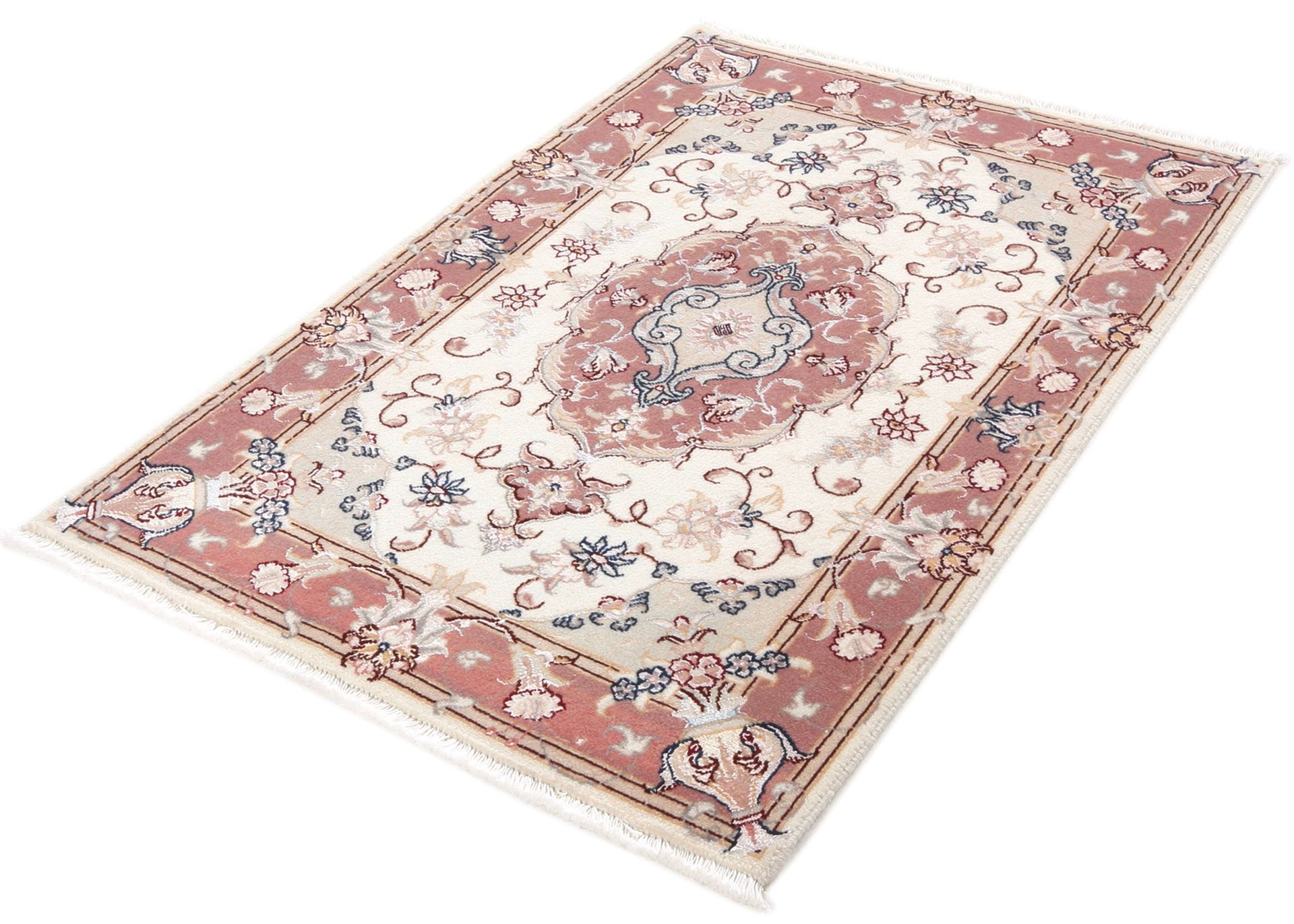 perserteppich-tabriz-60-x-92-cm-schurwolle-seide-handgeknupft-1 Handgeknüpfter Täbriz Perserteppich 60 × 92 cm