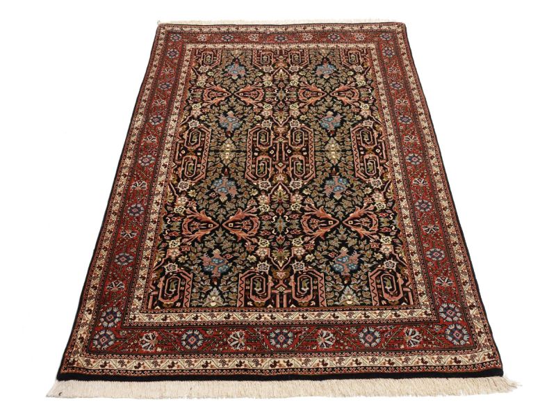Isfahan Perserteppich 102 × 165 cm aus Wolle & Seide, handgeknüpft