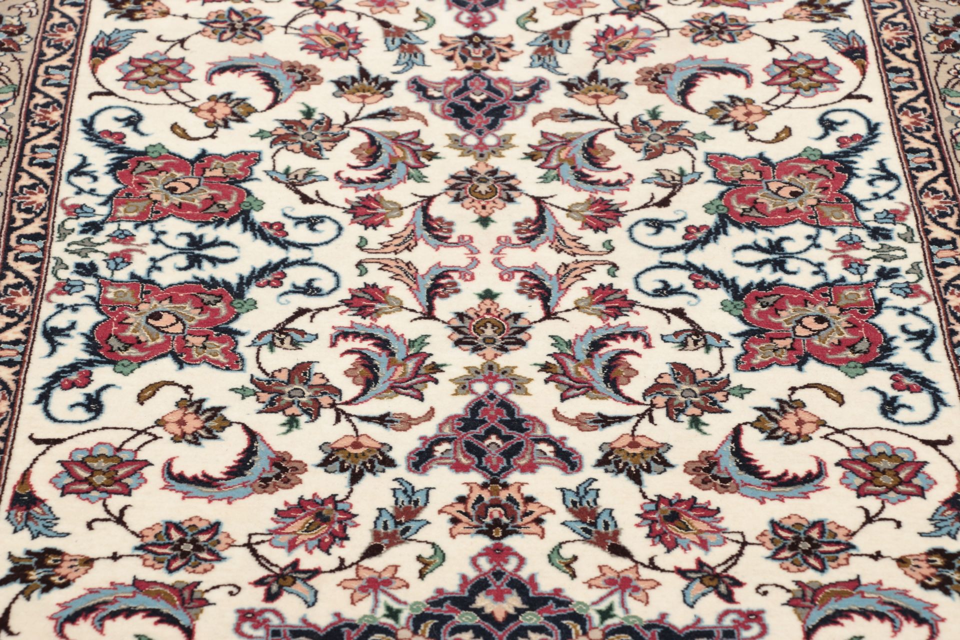 Handgeknüpfter Isfahan Perserteppich 78 × 298 cm