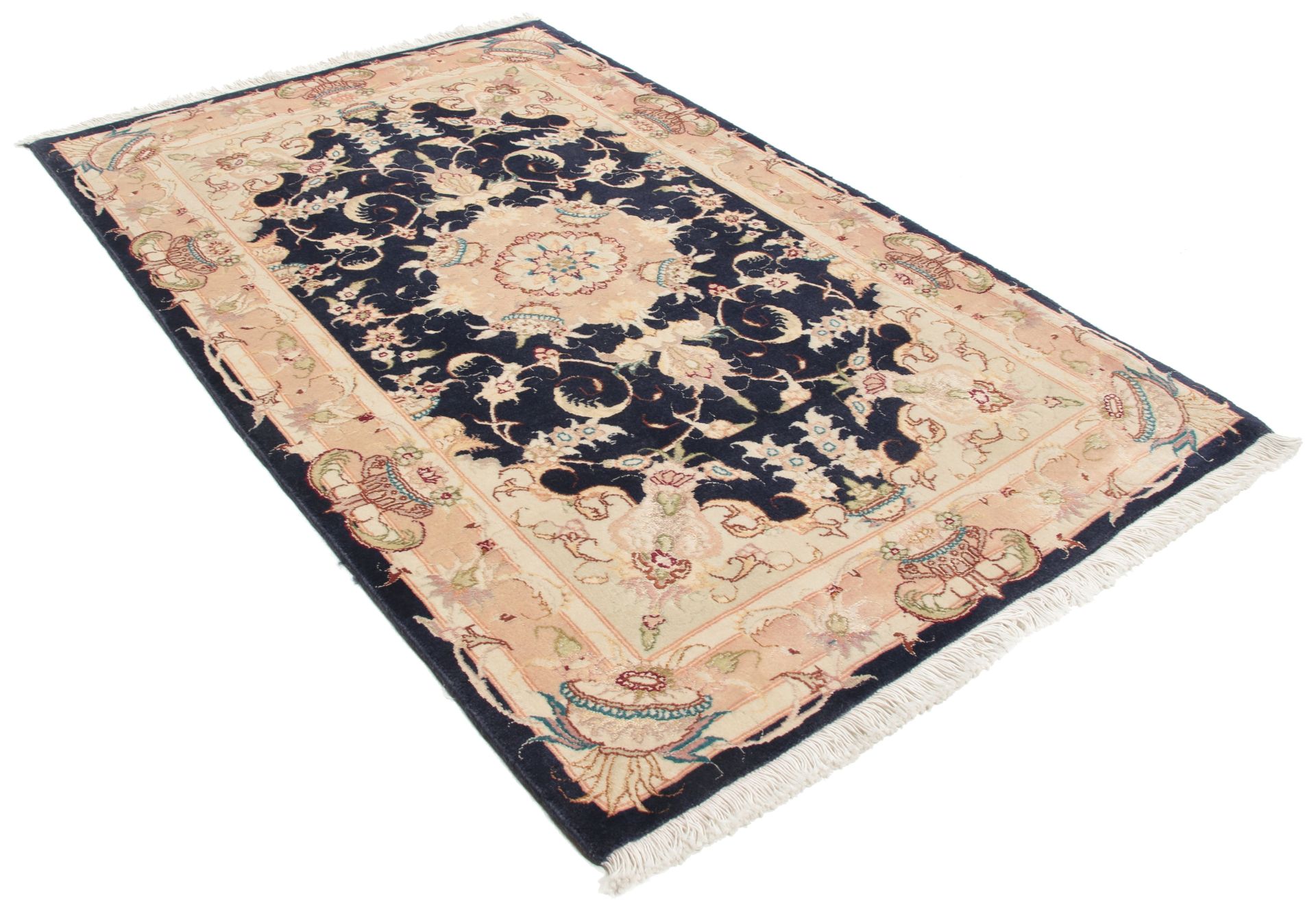 Handgeknüpfter Täbriz Perserteppich 76 × 120 cm