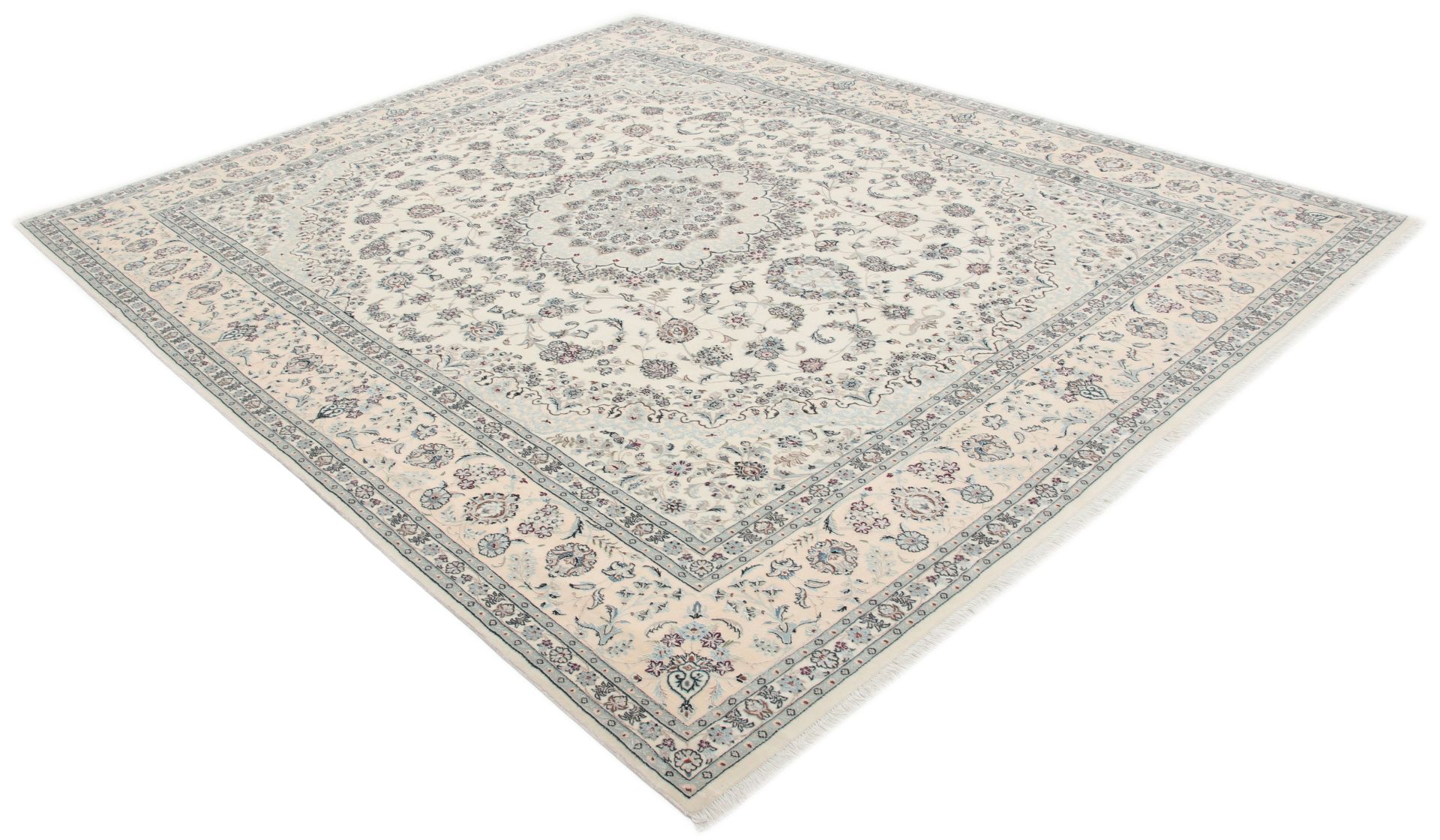 Handgeknüpfter Nain Perserteppich, 250 × 307 cm, Wolle & Seide