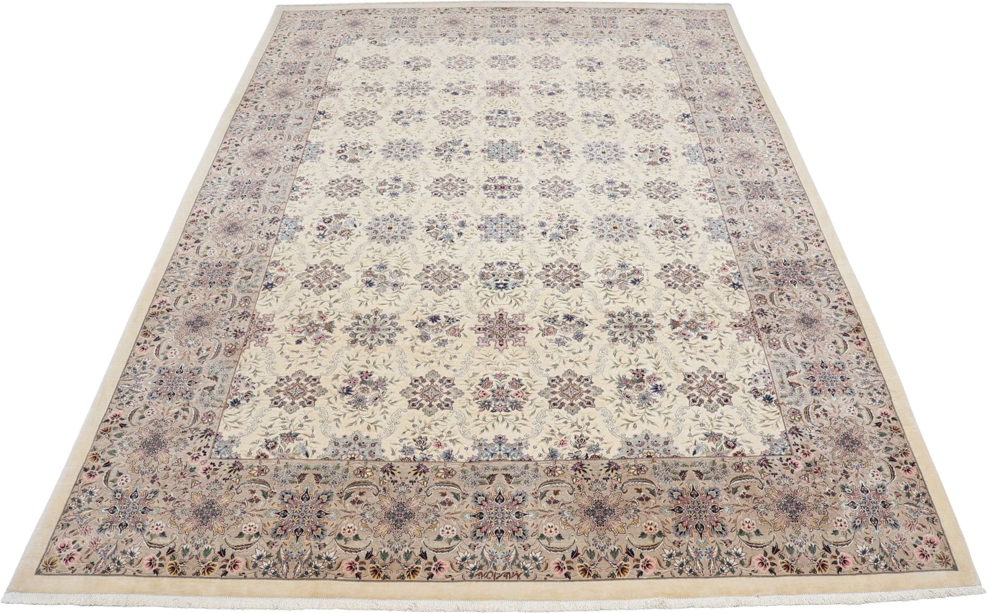 Handgeknüpfter Isfahan Perserteppich 253 × 347 cm