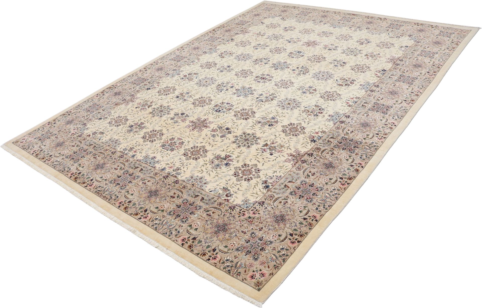 Handgeknüpfter Isfahan Perserteppich 253 × 347 cm