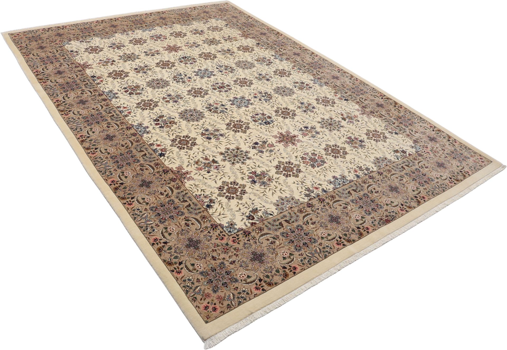 Handgeknüpfter Isfahan Perserteppich 253 × 347 cm