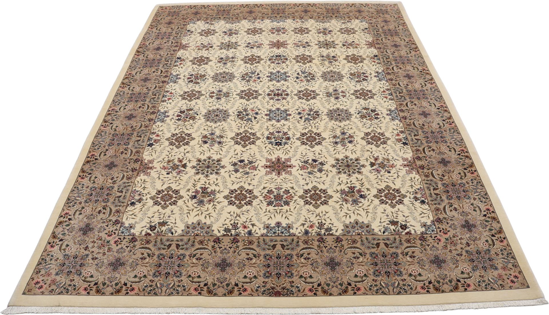 Handgeknüpfter Isfahan Perserteppich 253 × 347 cm