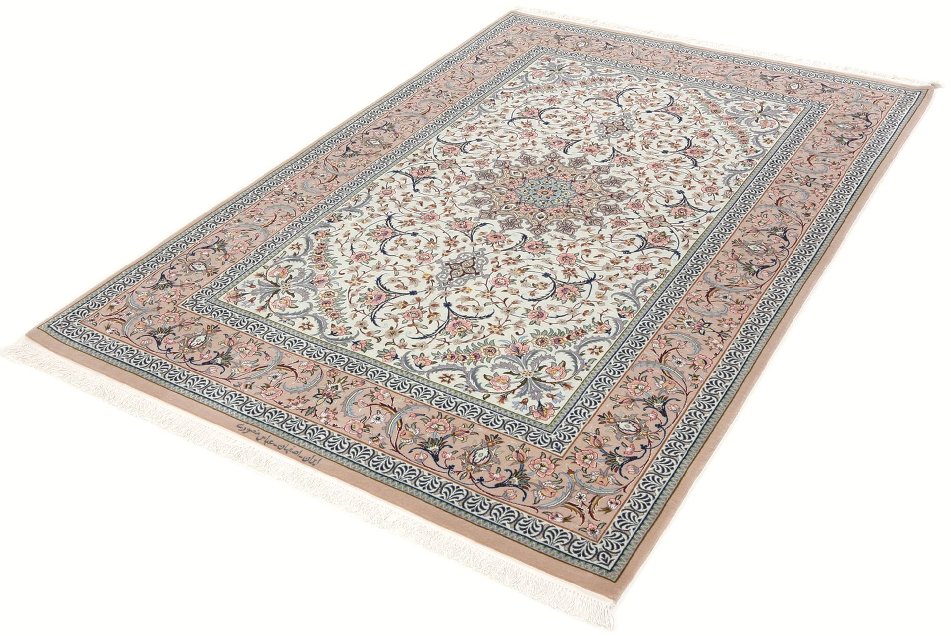 perserteppich-isfahan-134-x-207-cm-schurwolle-seide-handgeknupft-1 Handgeknüpfter Isfahan Perserteppich 134 × 207 cm