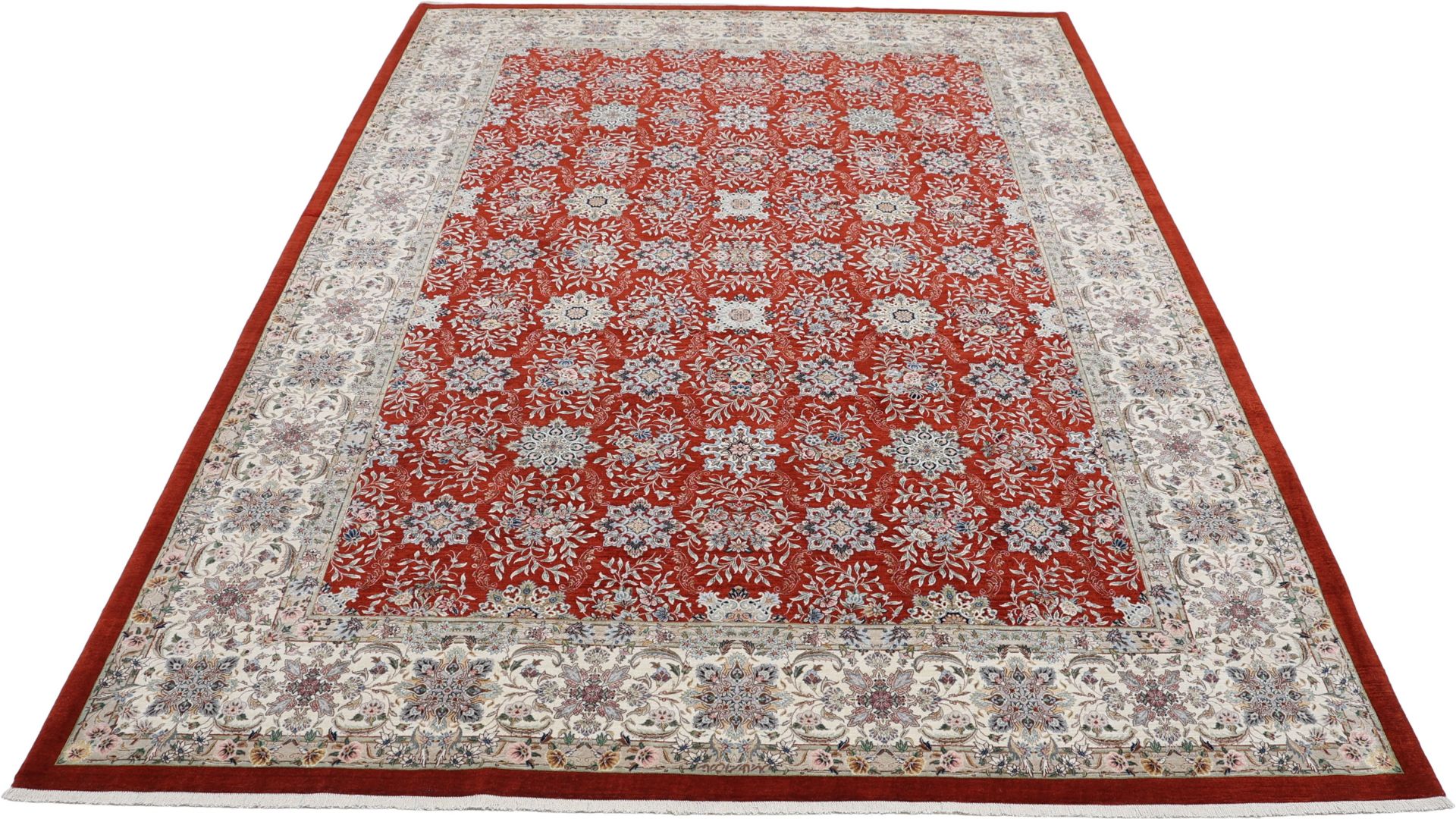 Isfahan Perserteppich aus Iran, 252 × 347 cm