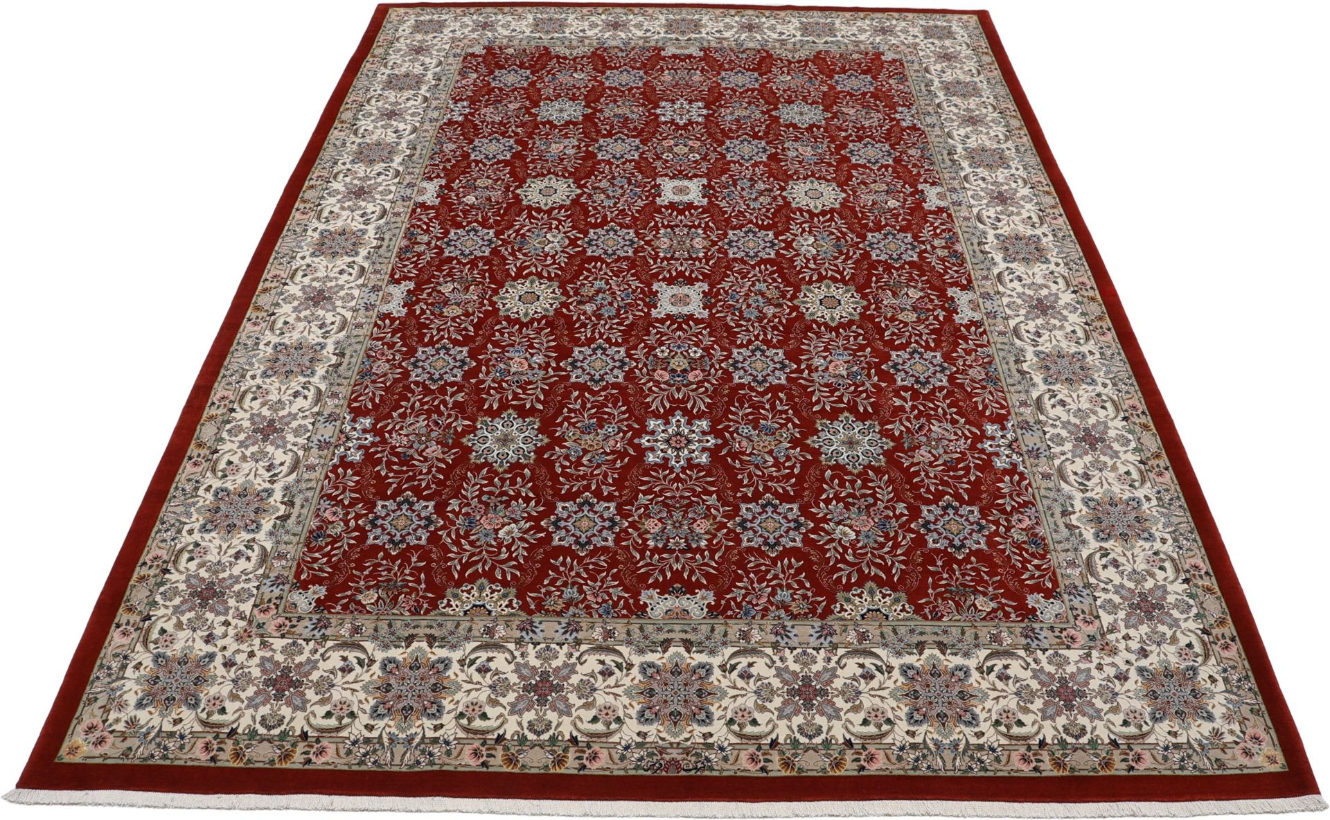Isfahan Perserteppich aus Iran, 252 × 347 cm