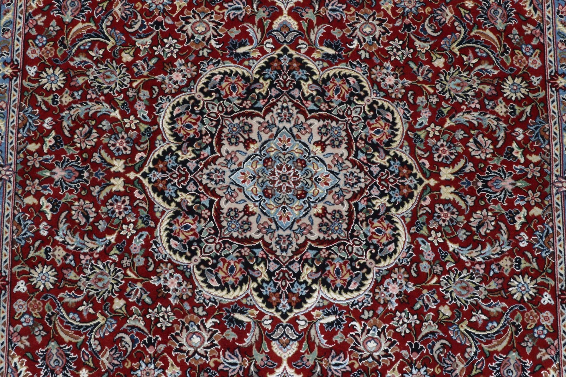 Isfahan Perserteppich 104 × 160 cm aus Wolle & Seide, handgeknüpft
