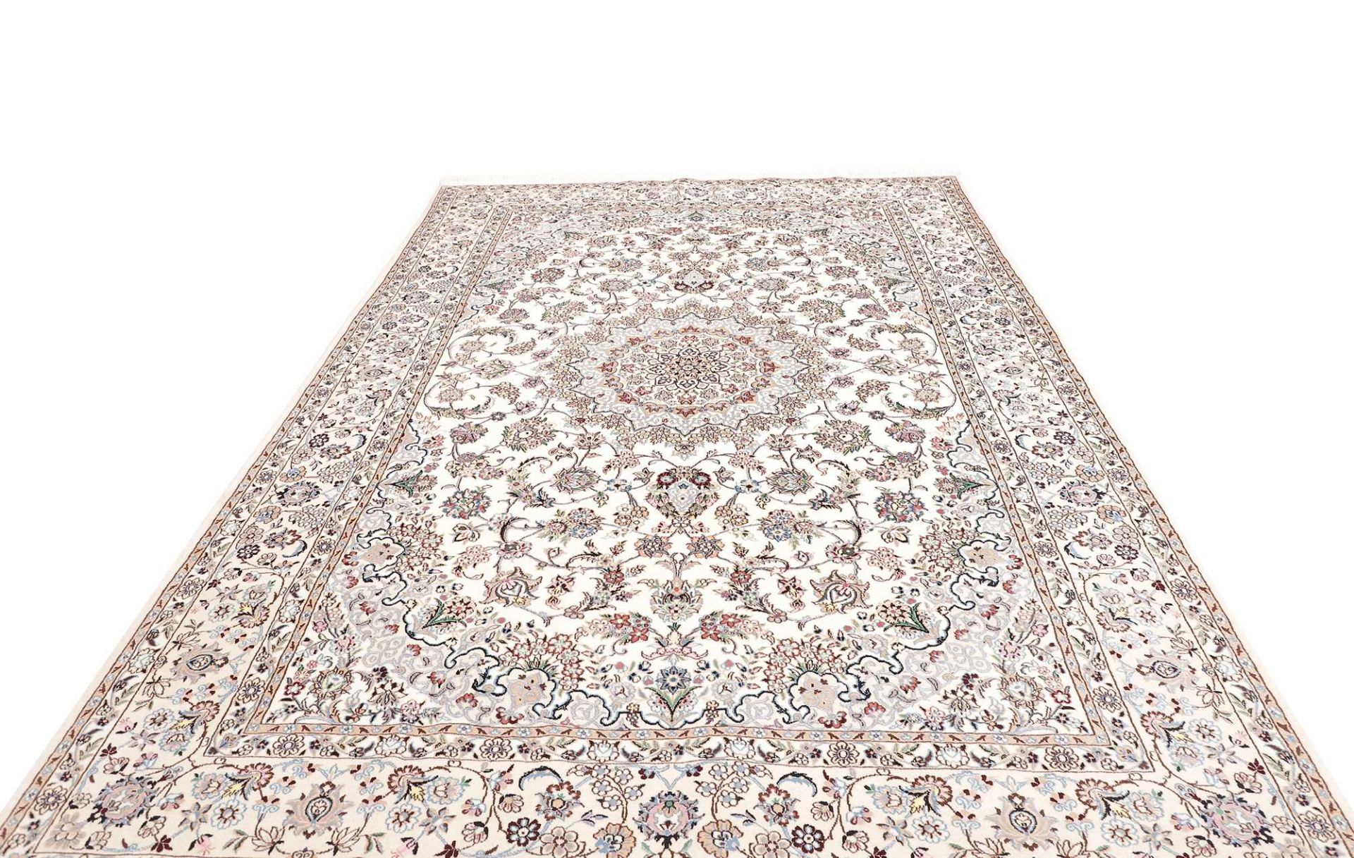 persischer-teppich-nain-209-x-307-cm-schurwolle-handgeknupft-3 Handgeknüpfter Nain Perserteppich 209 × 307 cm
