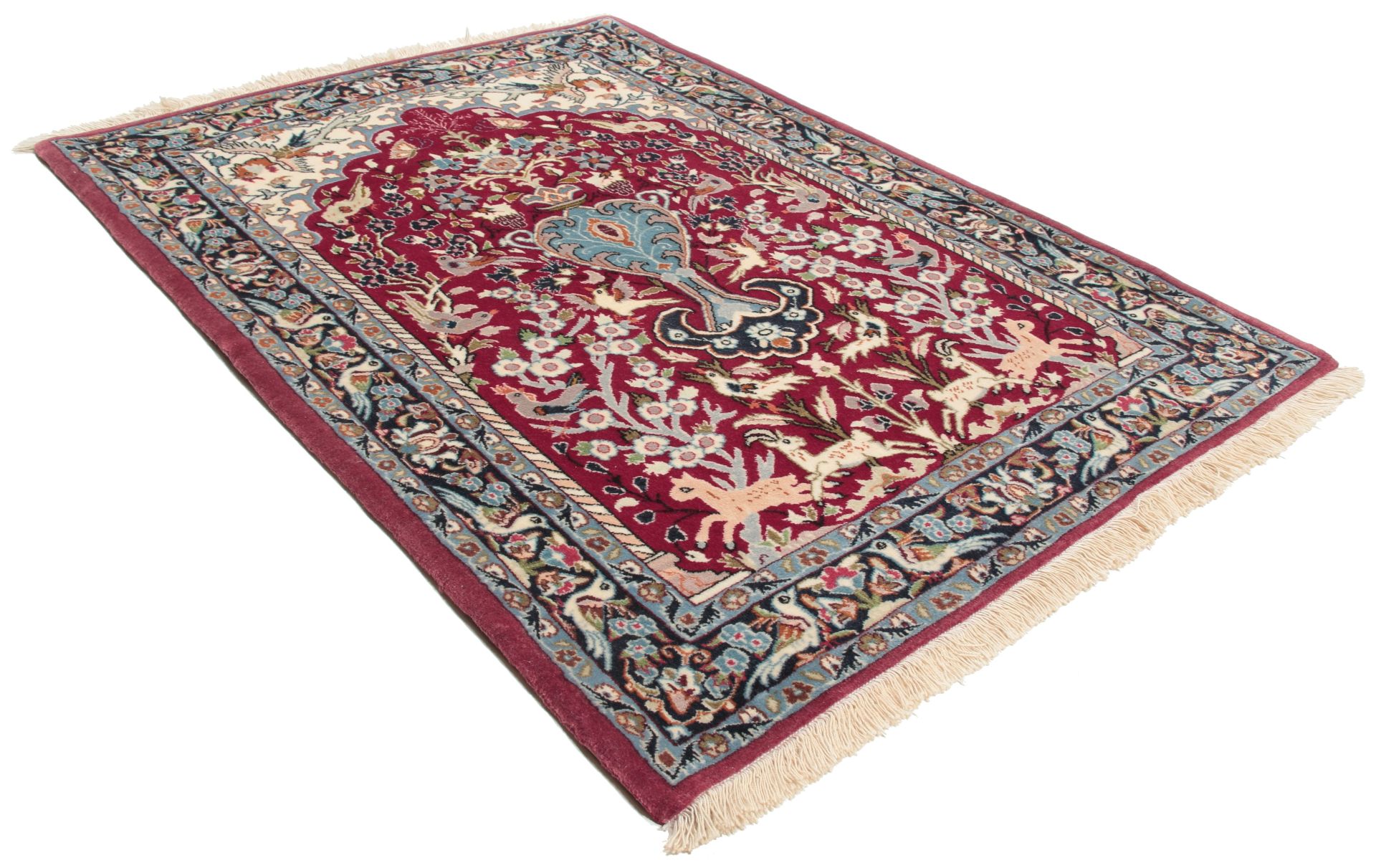 perserteppich-isfahan-73-x-100-cm-schurwolle-seide-handgeknupft-1 Isfahan Perserteppich aus Iran, 73 × 100 cm