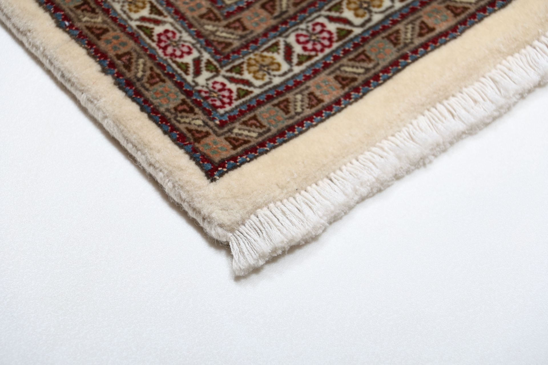 Täbriz Perserteppich 196 × 206 cm aus Wolle & Seide, handgeknüpft