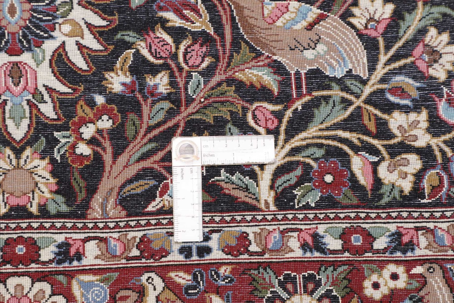 Isfahan Perserteppich 108 × 153 cm aus Wolle & Seide, handgeknüpft