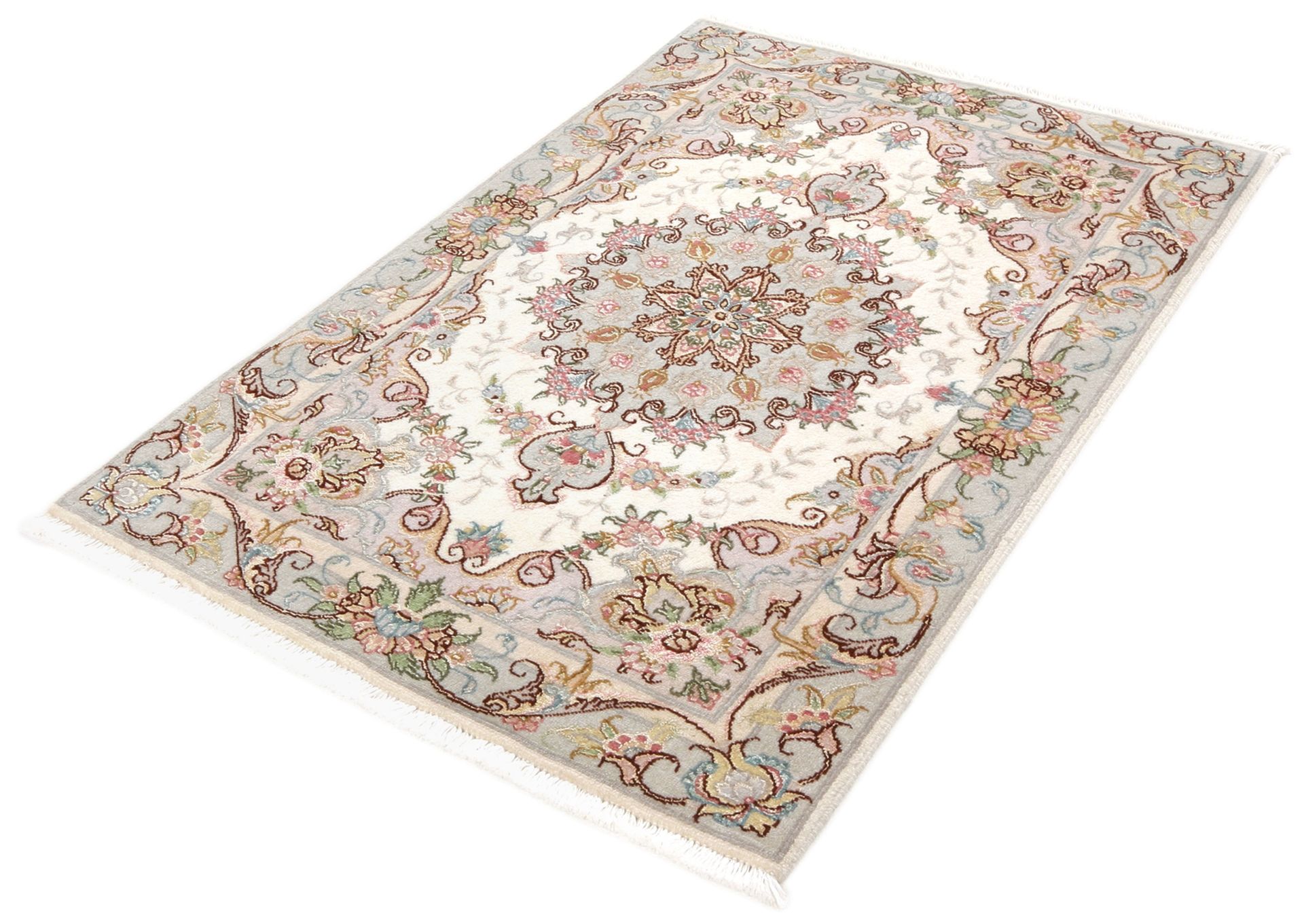 Handgeknüpfter Täbriz Perserteppich 62 × 93 cm