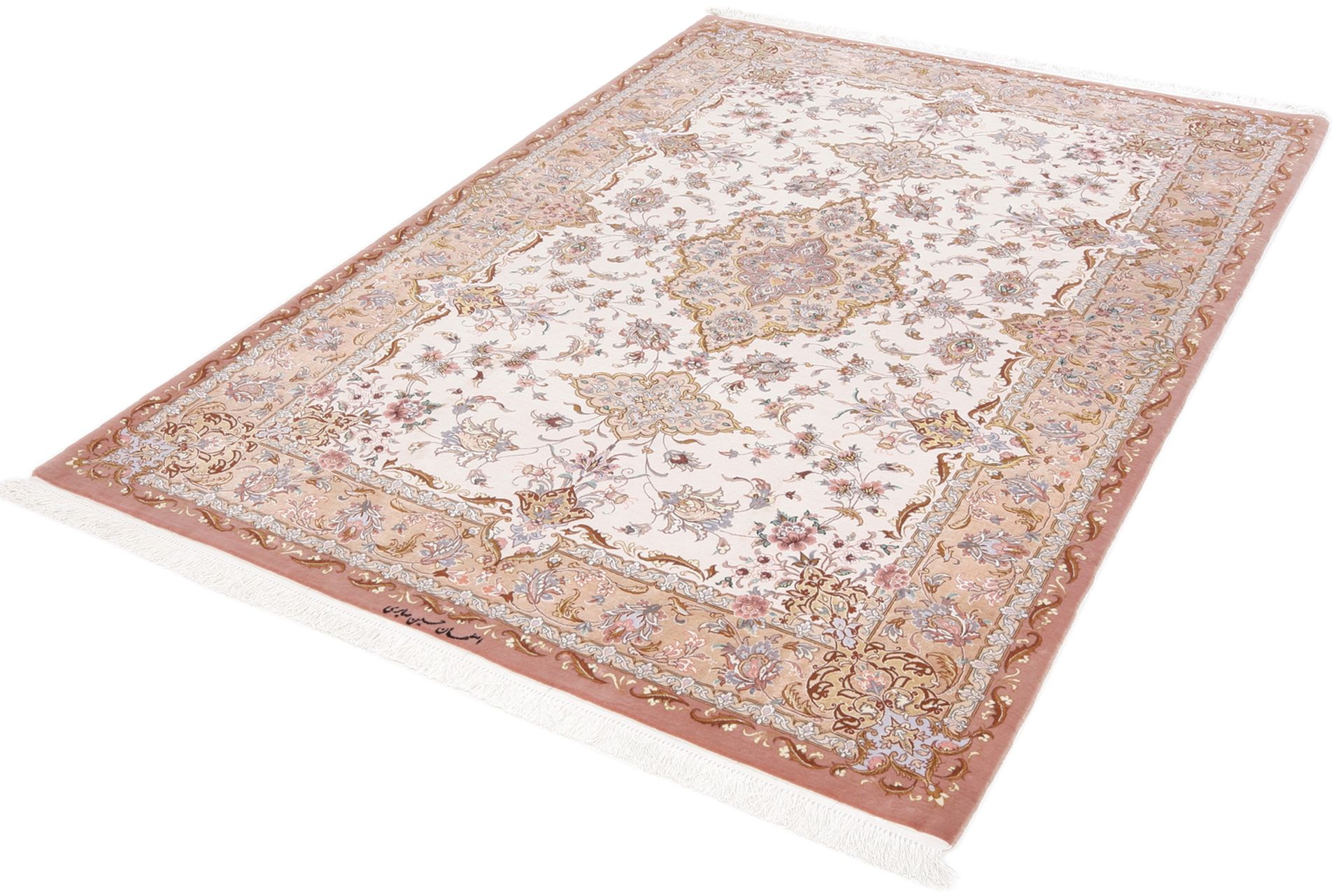 Isfahan Perserteppich aus Iran, 143 × 208 cm