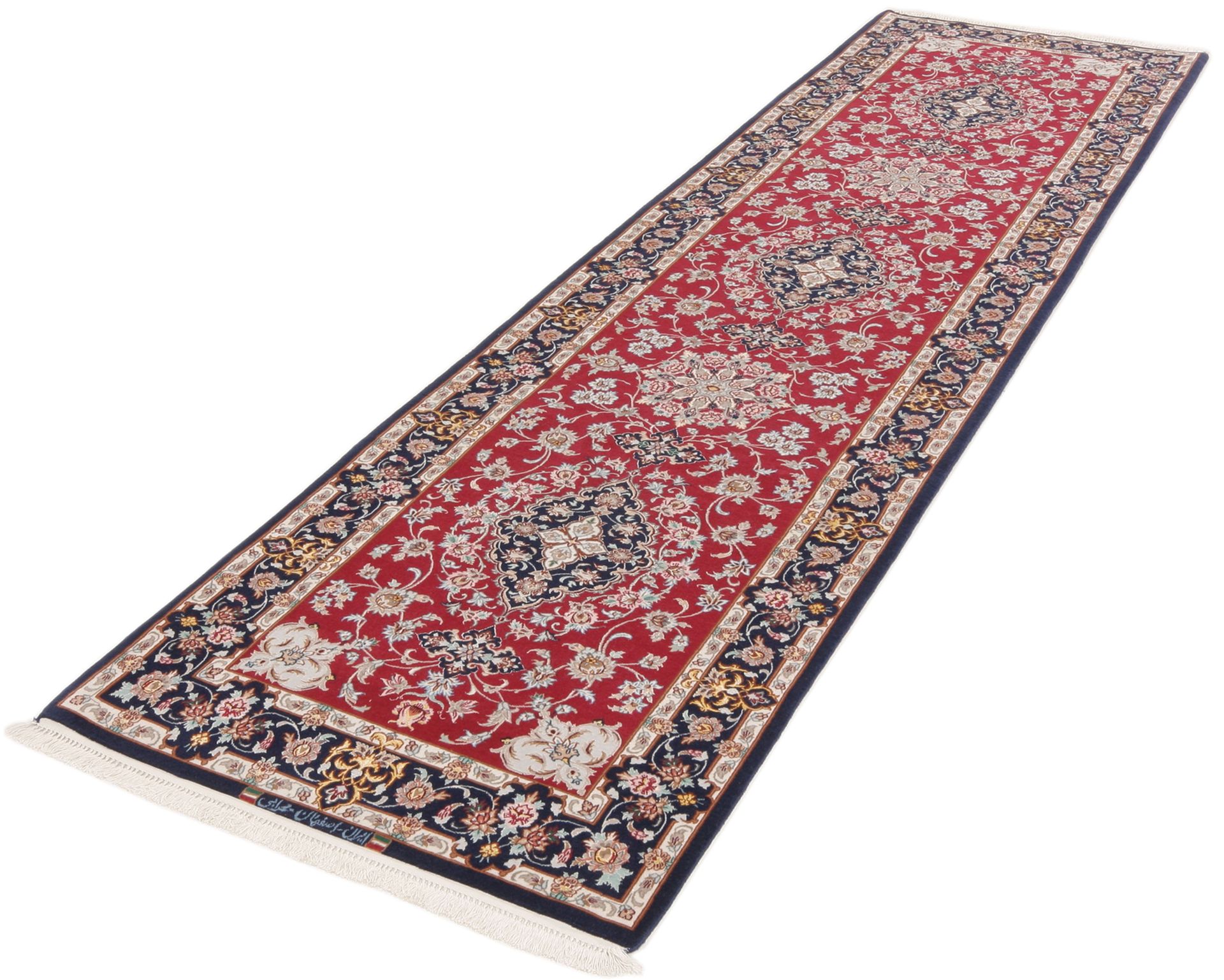 Isfahan Perserteppich aus Iran, 86 × 318 cm
