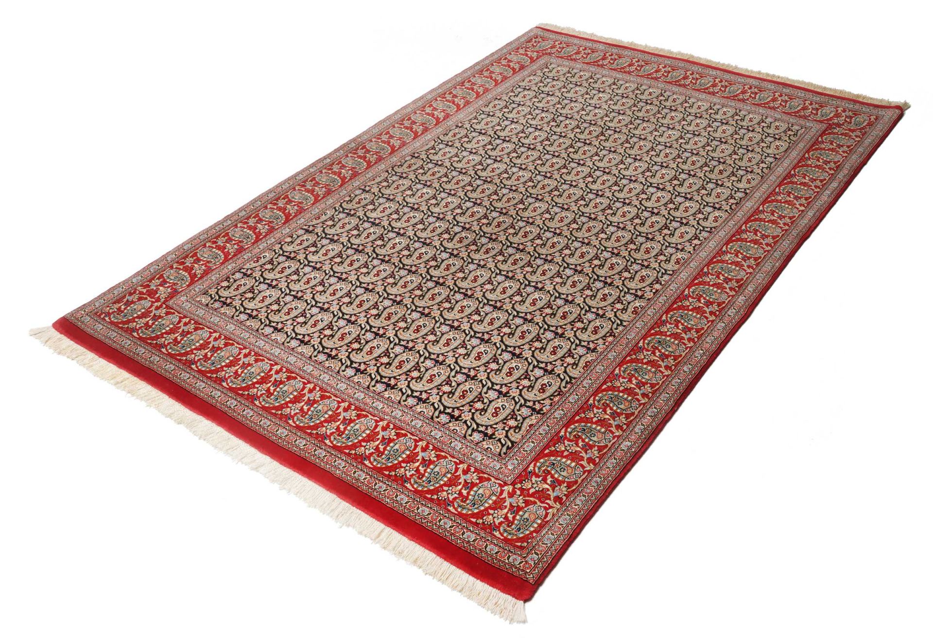 Isfahan Perserteppich aus Iran, 134 × 205 cm