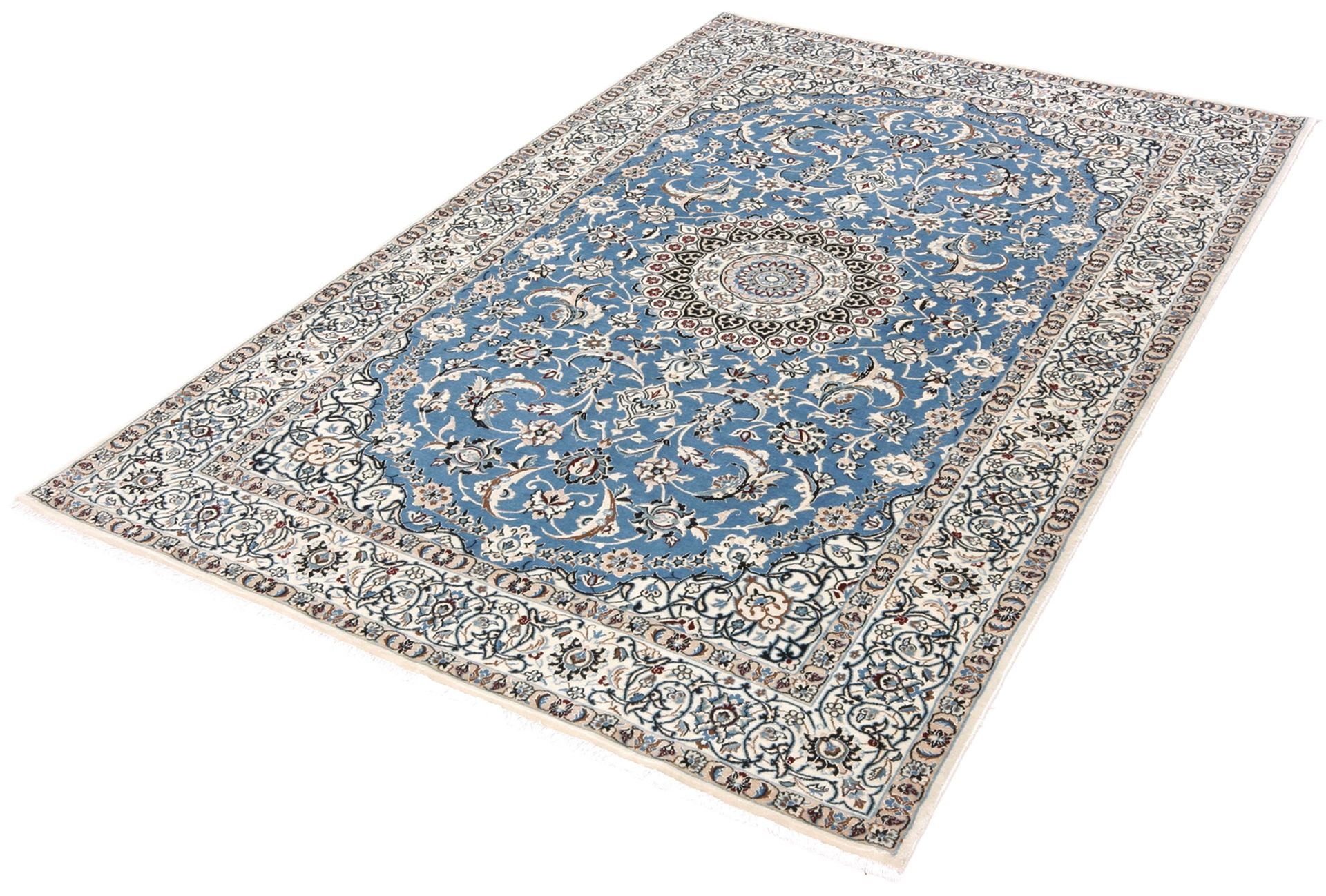perserteppich-nain-130-x-205-cm-schurwolle-seide-handgeknupft-2 Handgeknüpfter Nain Perserteppich 130 × 205 cm