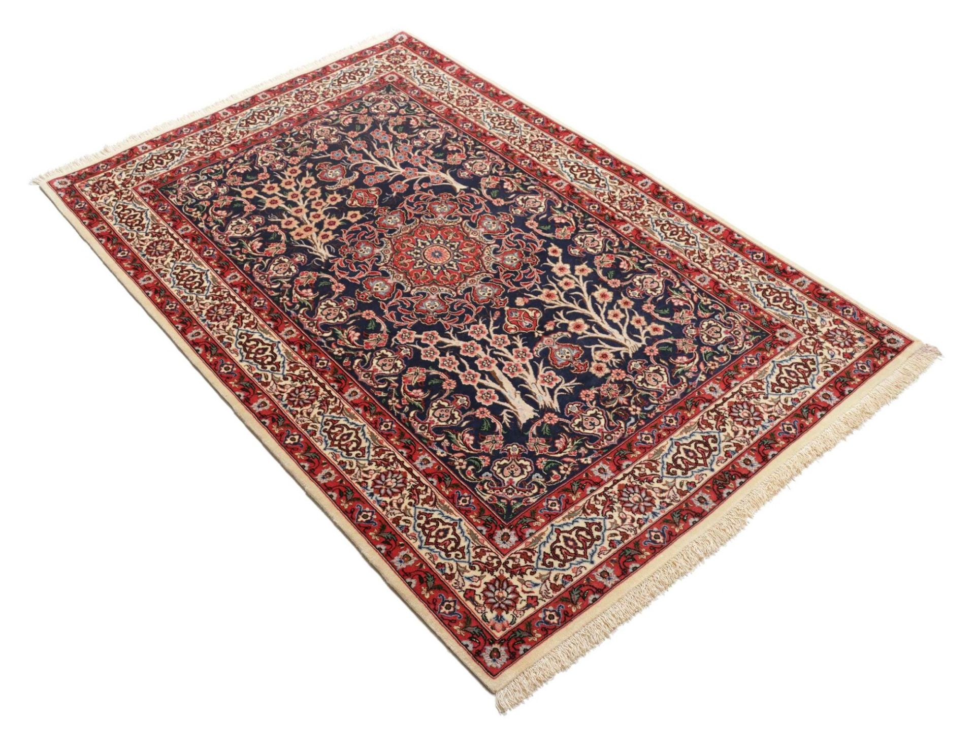 Isfahan Perserteppich aus Iran, 105 × 159 cm