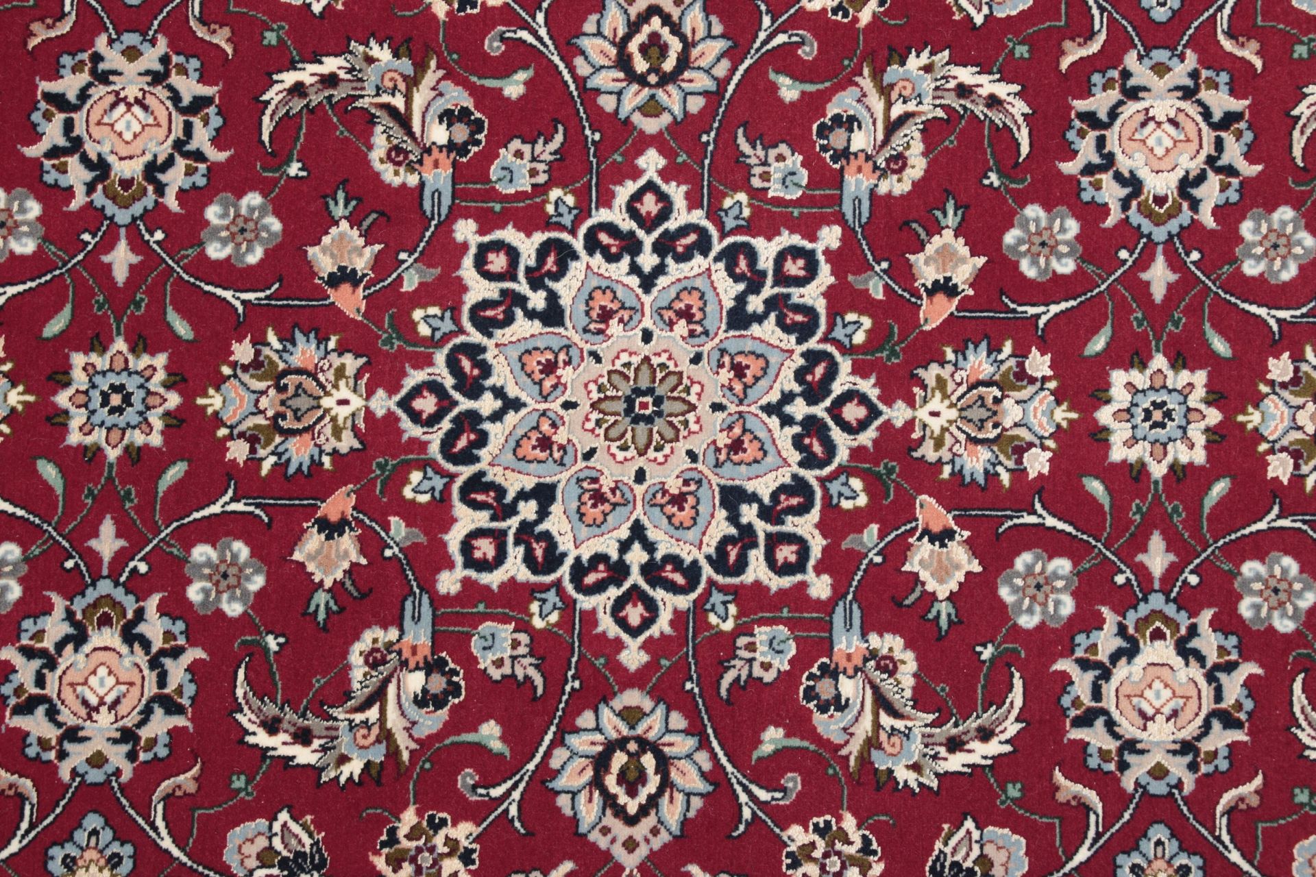 Handgeknüpfter Isfahan Perserteppich, 77 × 266 cm, Wolle & Seide