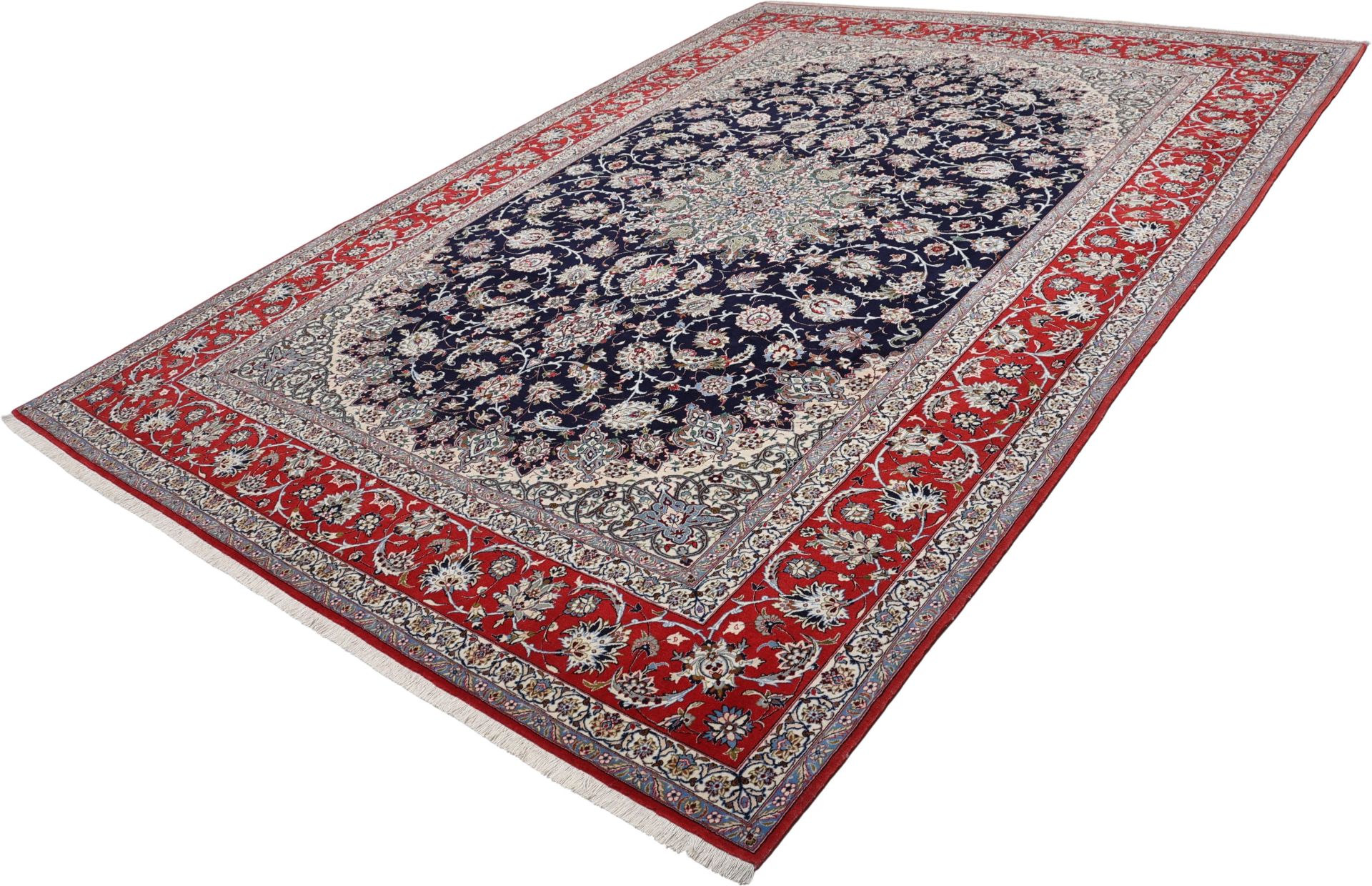 Handgeknüpfter Isfahan Perserteppich 265 × 363 cm