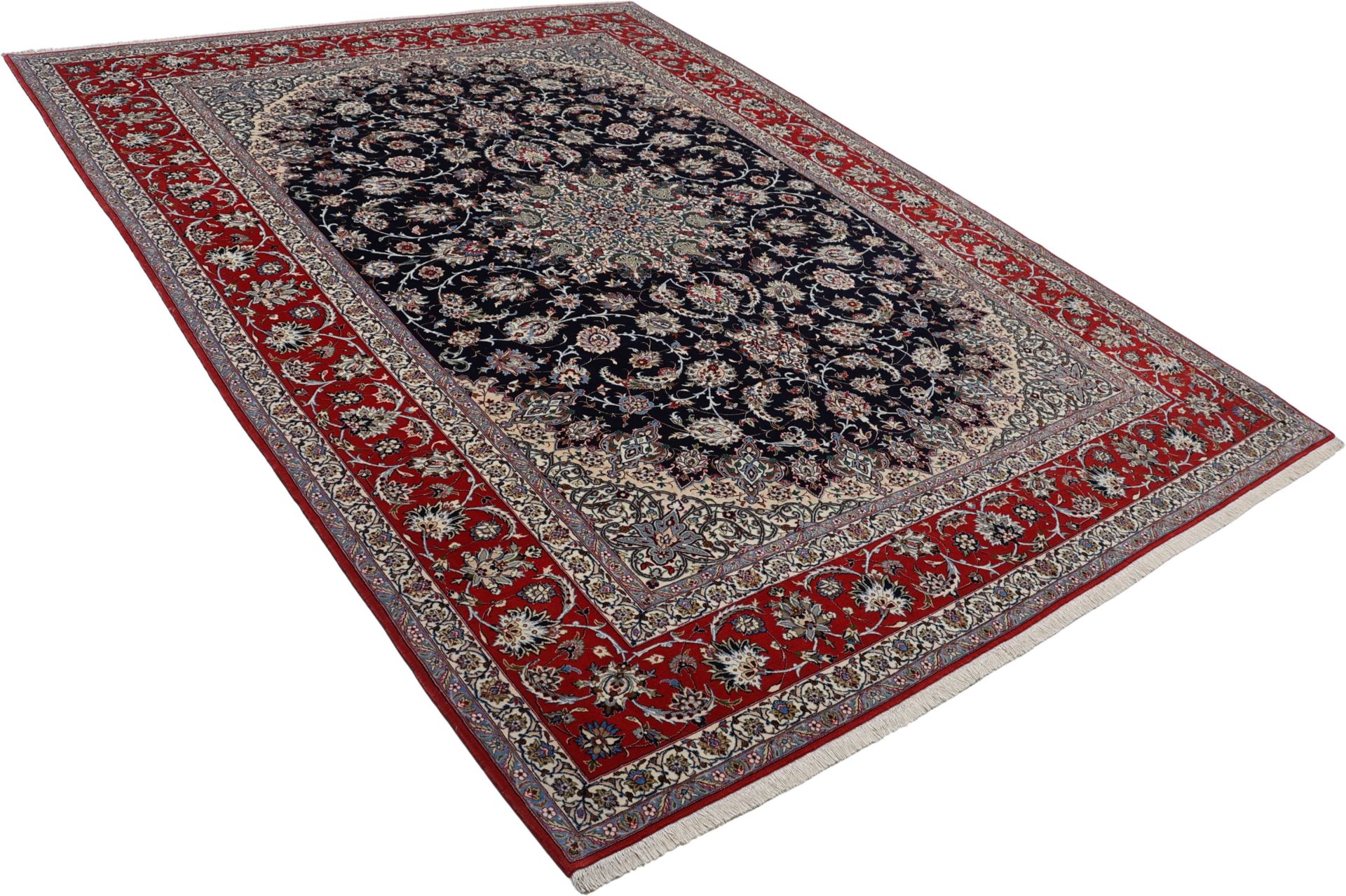 Handgeknüpfter Isfahan Perserteppich 265 × 363 cm