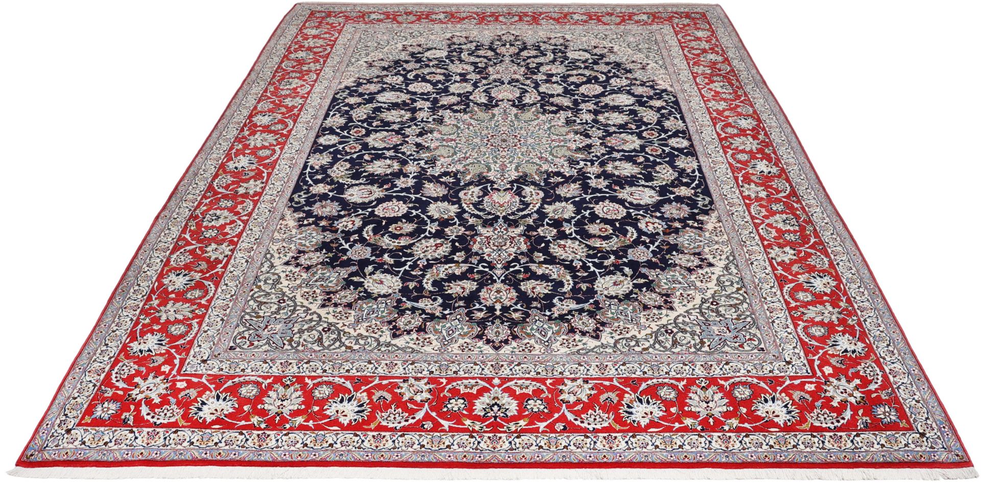 Handgeknüpfter Isfahan Perserteppich 265 × 363 cm