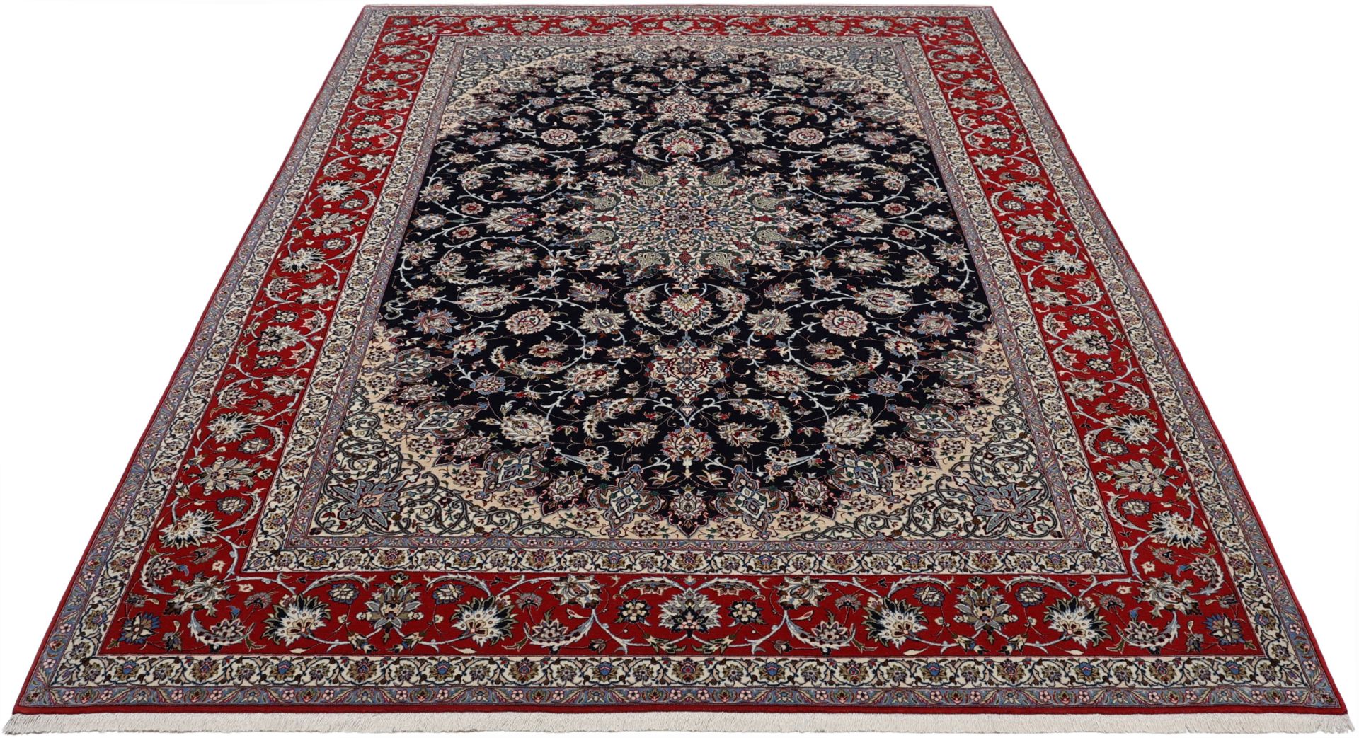 Handgeknüpfter Isfahan Perserteppich 265 × 363 cm