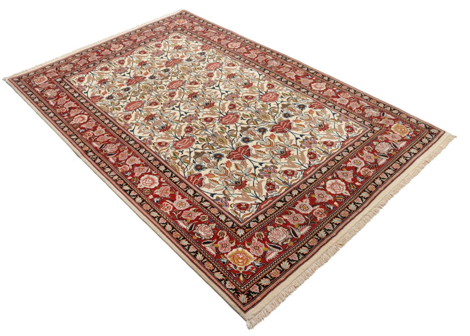 Handgeknüpfter Isfahan Perserteppich 142 × 216 cm