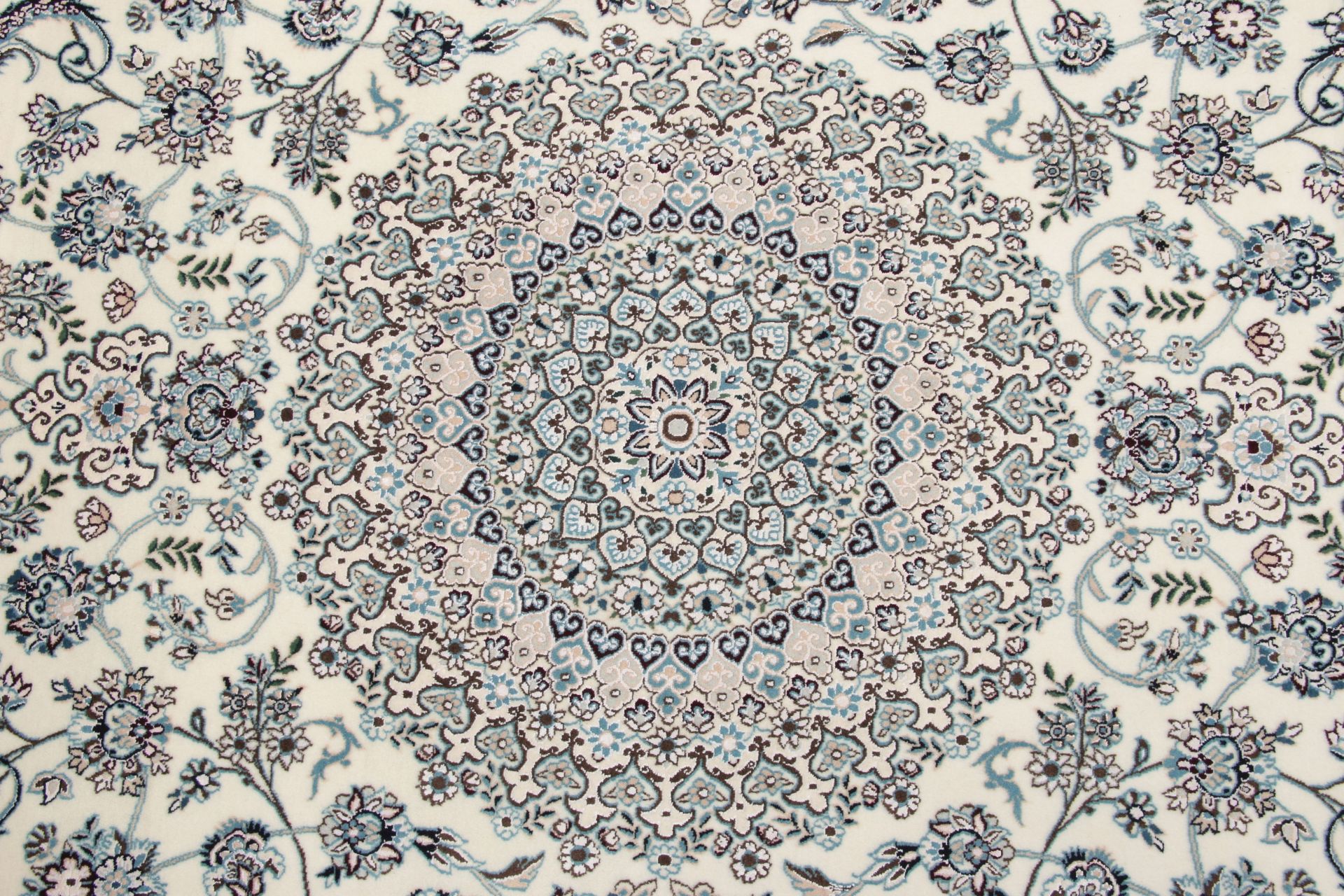 Handgeknüpfter Nain Perserteppich, 210 × 310 cm, Wolle & Seide