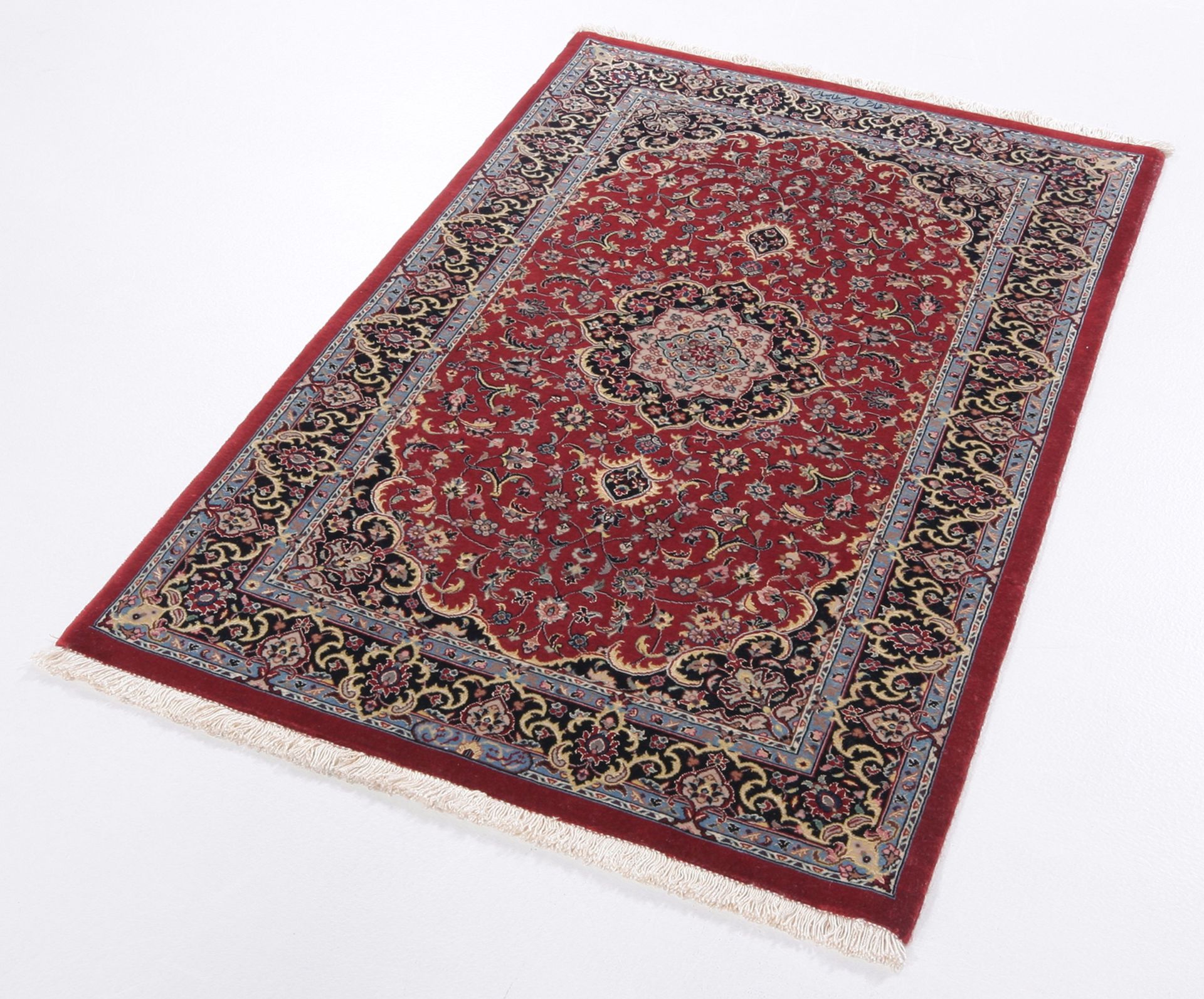 Isfahan Perserteppich aus Iran, 80 × 125 cm