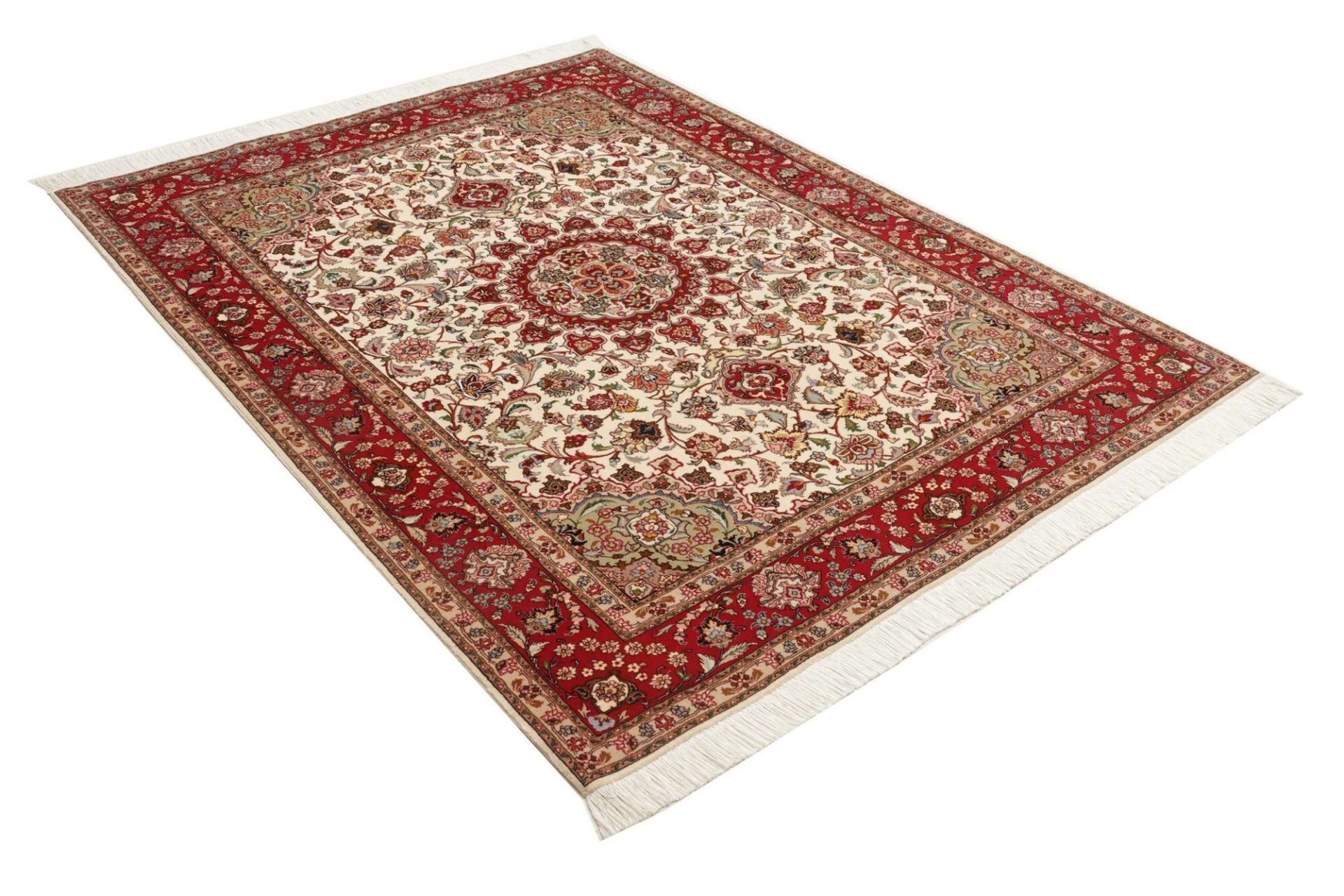Handgeknüpfter Täbriz Perserteppich 151 × 206 cm