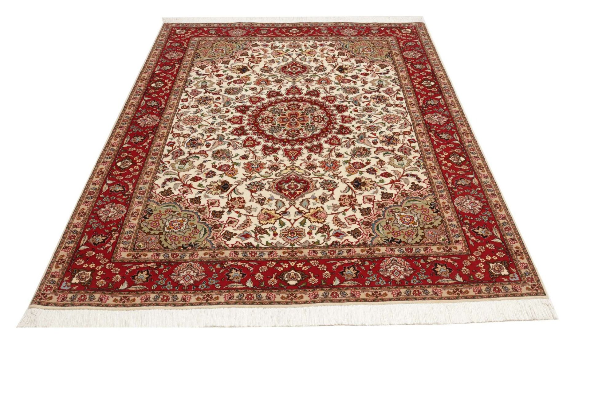 Handgeknüpfter Täbriz Perserteppich 151 × 206 cm