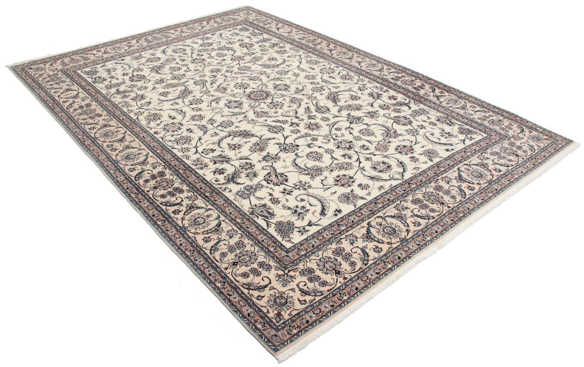 Nain Perserteppich 220 × 310 cm aus Wolle & Seide, handgeknüpft