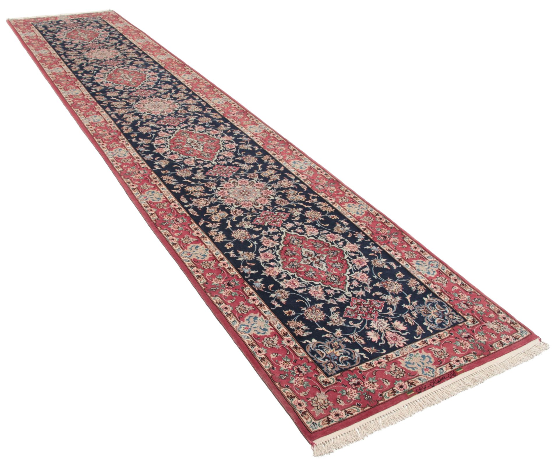 Handgeknüpfter Isfahan Perserteppich 84 × 408 cm