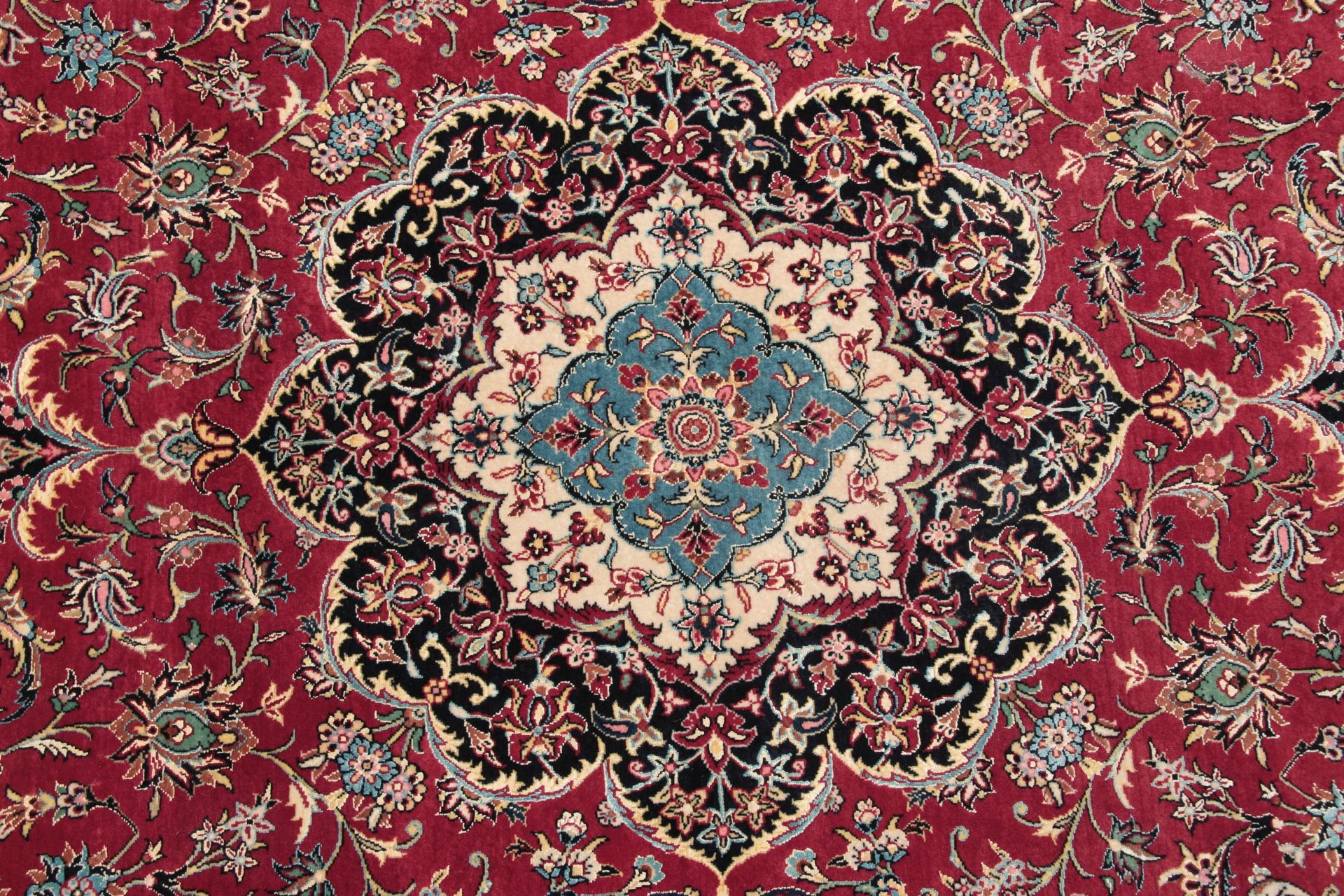 Handgeknüpfter Isfahan Perserteppich, 176 × 254 cm, Wolle & Seide