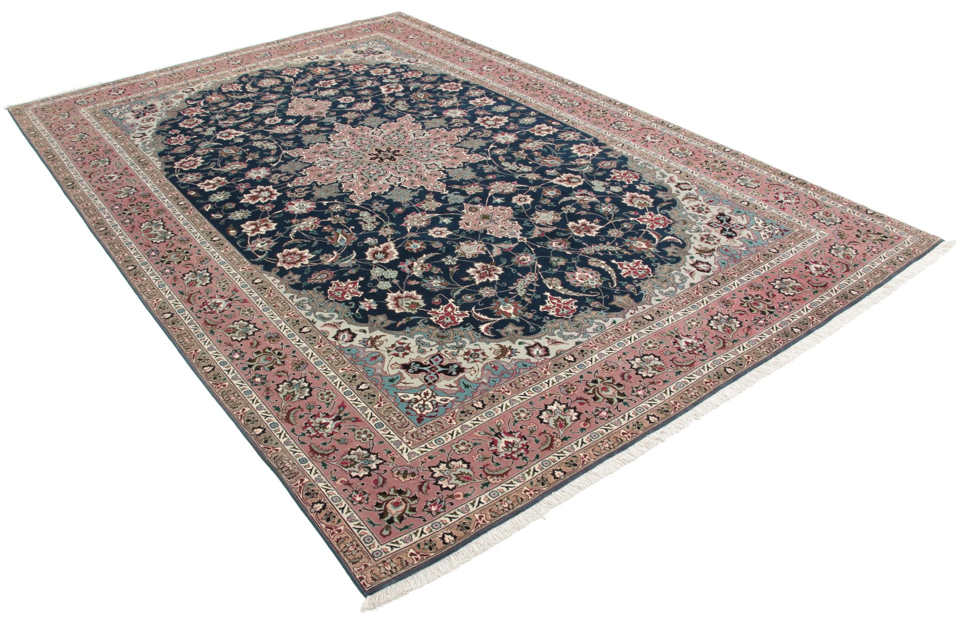 Täbriz Perserteppich 205 × 305 cm aus Wolle & Seide, handgeknüpft