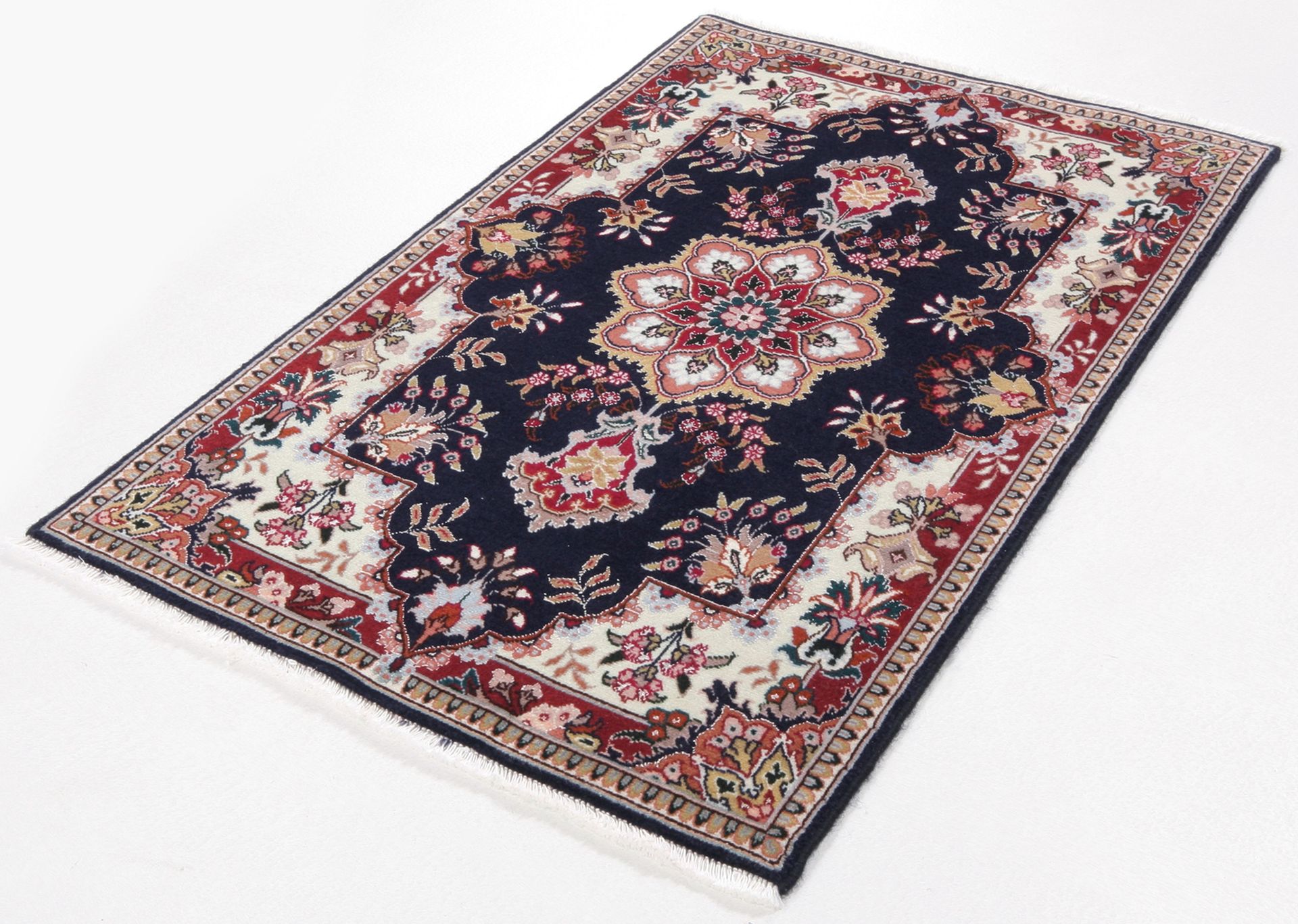 Täbriz Perserteppich aus Iran, 60 × 90 cm
