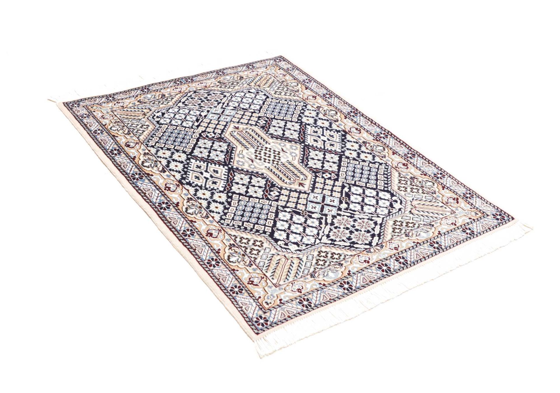 Nain Perserteppich 93 × 119 cm aus Wolle, handgeknüpft