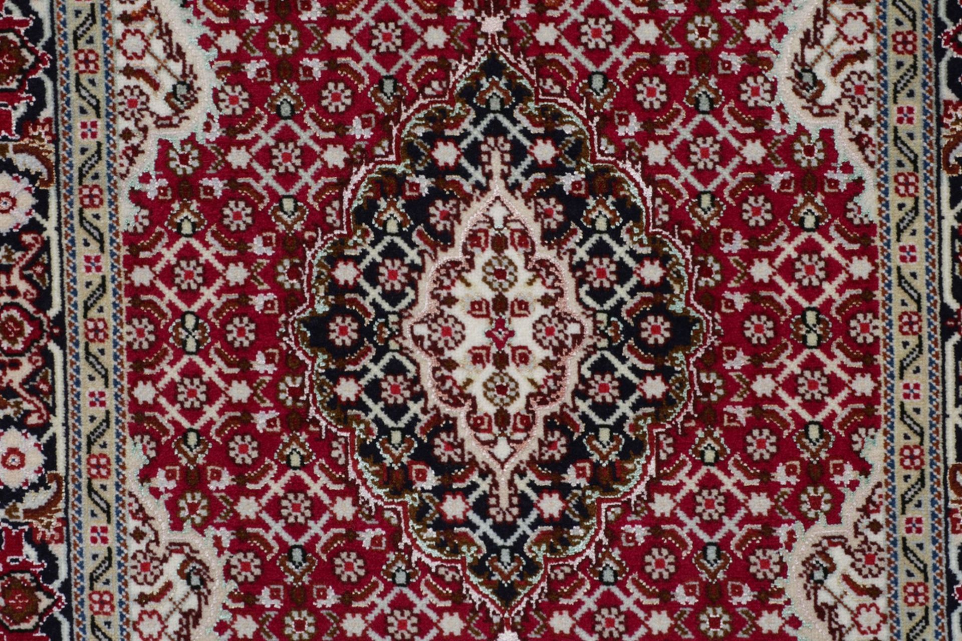 Täbriz Perserteppich 60 × 90 cm aus Wolle & Seide, handgeknüpft